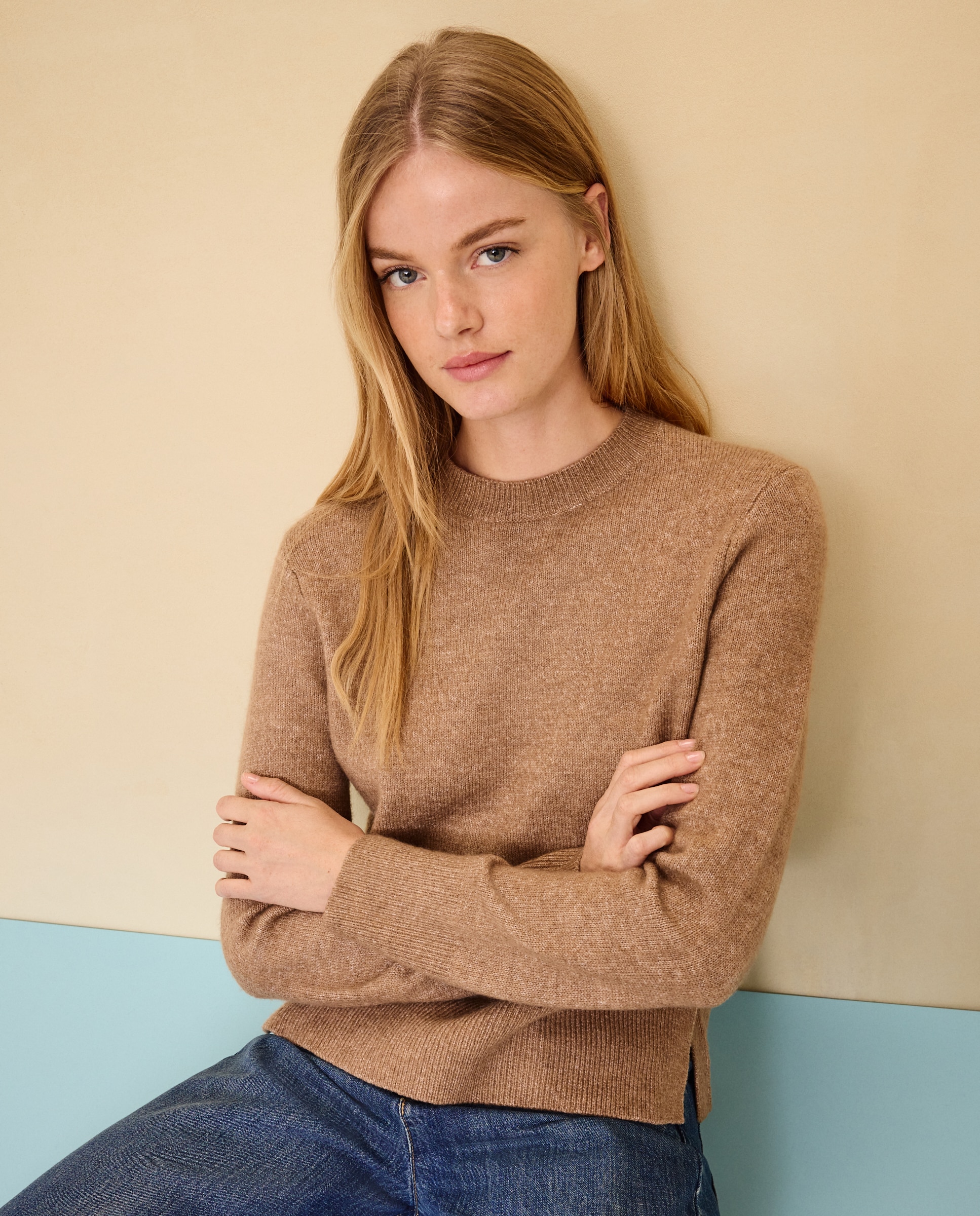 Jersey cuello redondo soft de mujer - Easy Wear - 730 Camel 730 Camel-1
