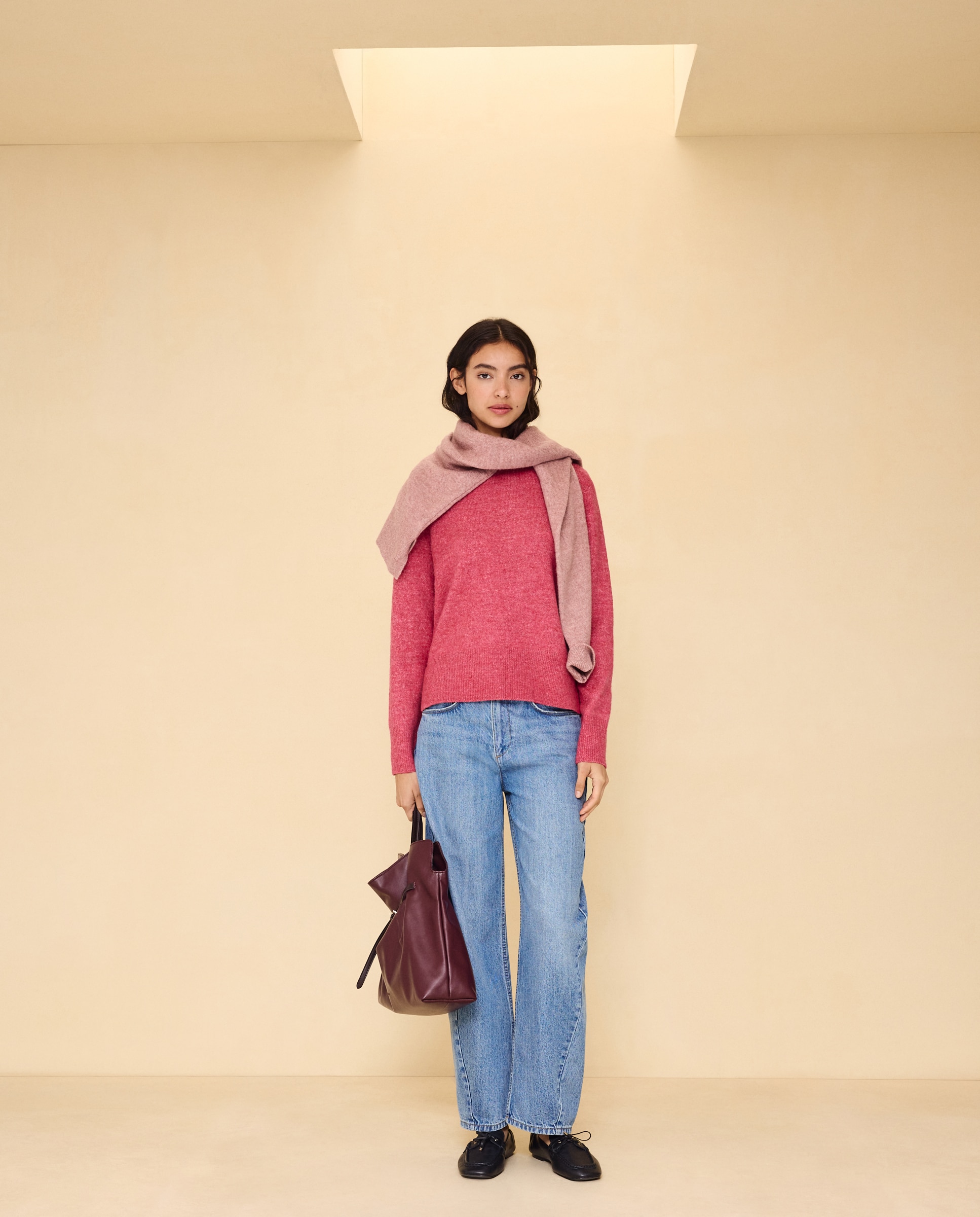 Jersey cuello redondo soft de mujer - Easy Wear - 230 Rosa oscuro 230 Rosa oscuro-1