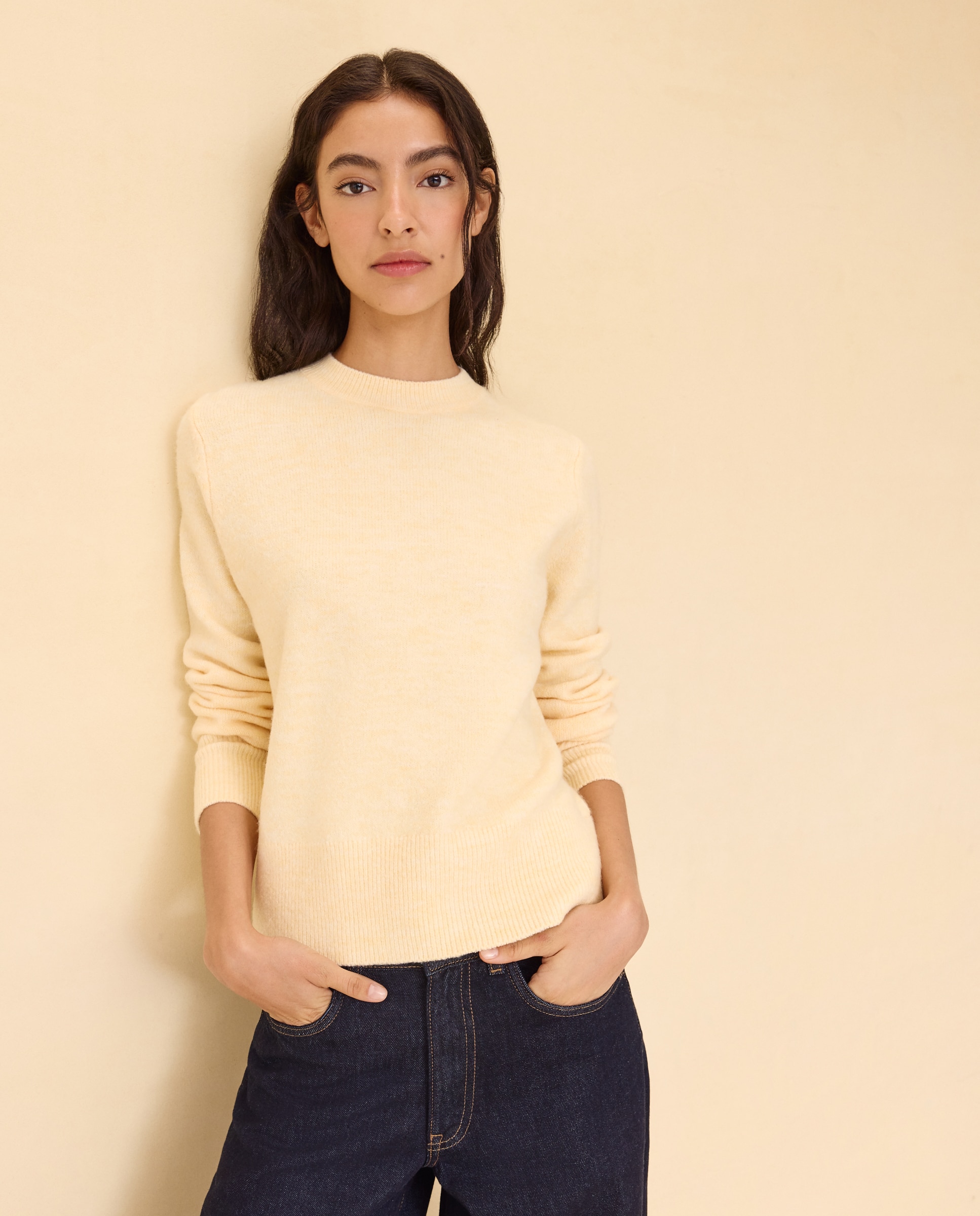 Jersey cuello redondo soft de mujer - Easy Wear - 150 Vainilla 150 Vainilla-1
