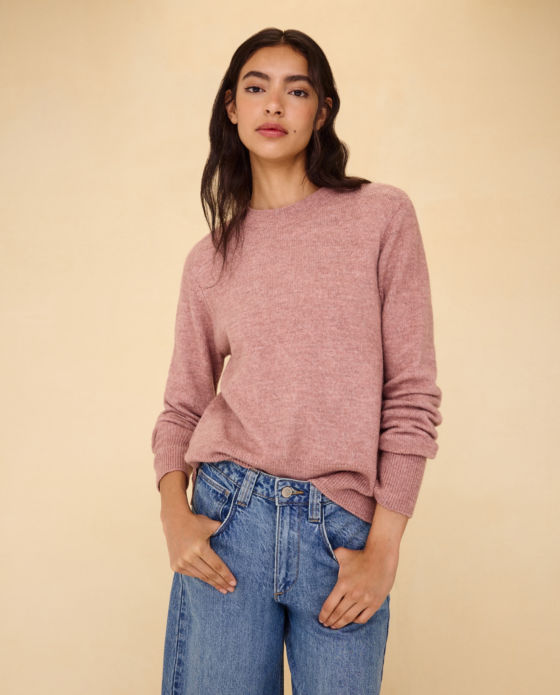 Jersey cuello redondo soft de mujer - Easy Wear - 220 Rosa palo 220 Rosa palo-1