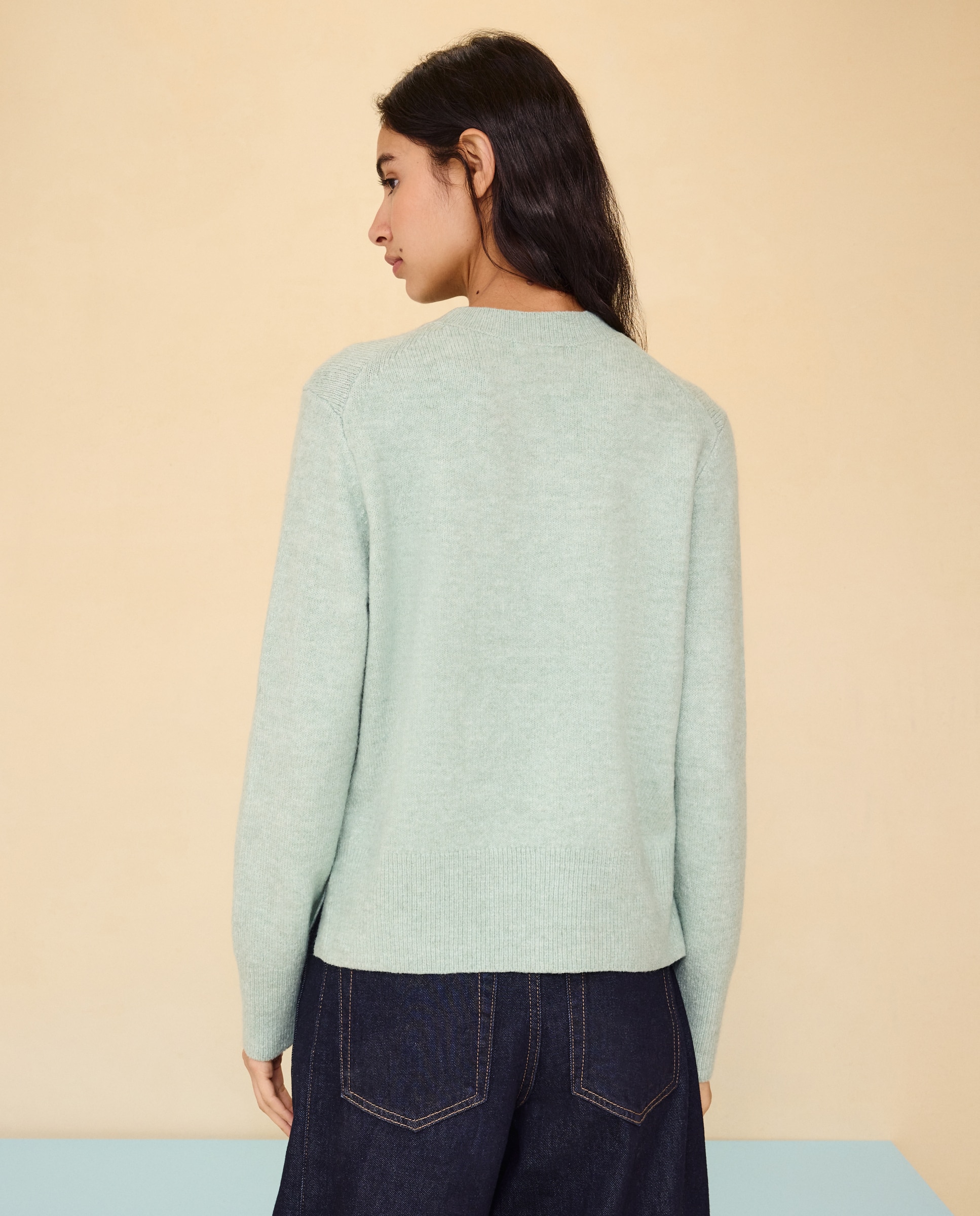 Jersey cuello redondo soft de mujer - Easy Wear - 582 Verde agua 582 Verde agua-3