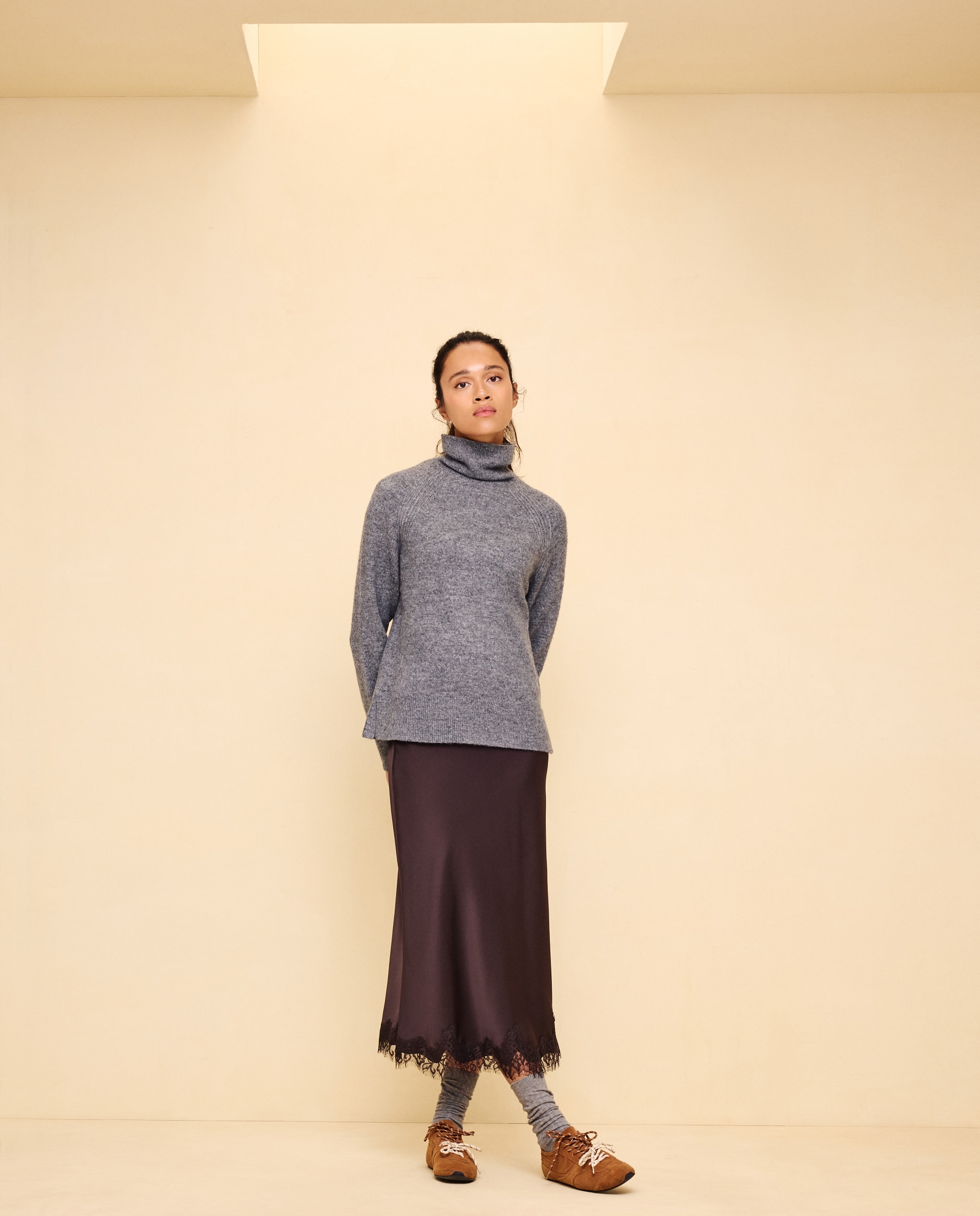 Jersey cuello alto soft de mujer - Easy Wear - 830 Antracita 830 Antracita-2
