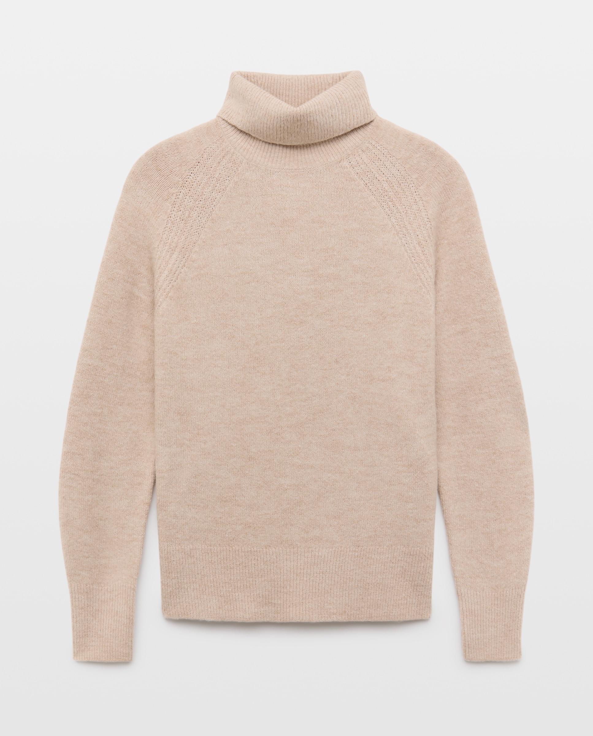 Jersey cuello alto soft de mujer - Easy Wear - Tostado Tostado-4