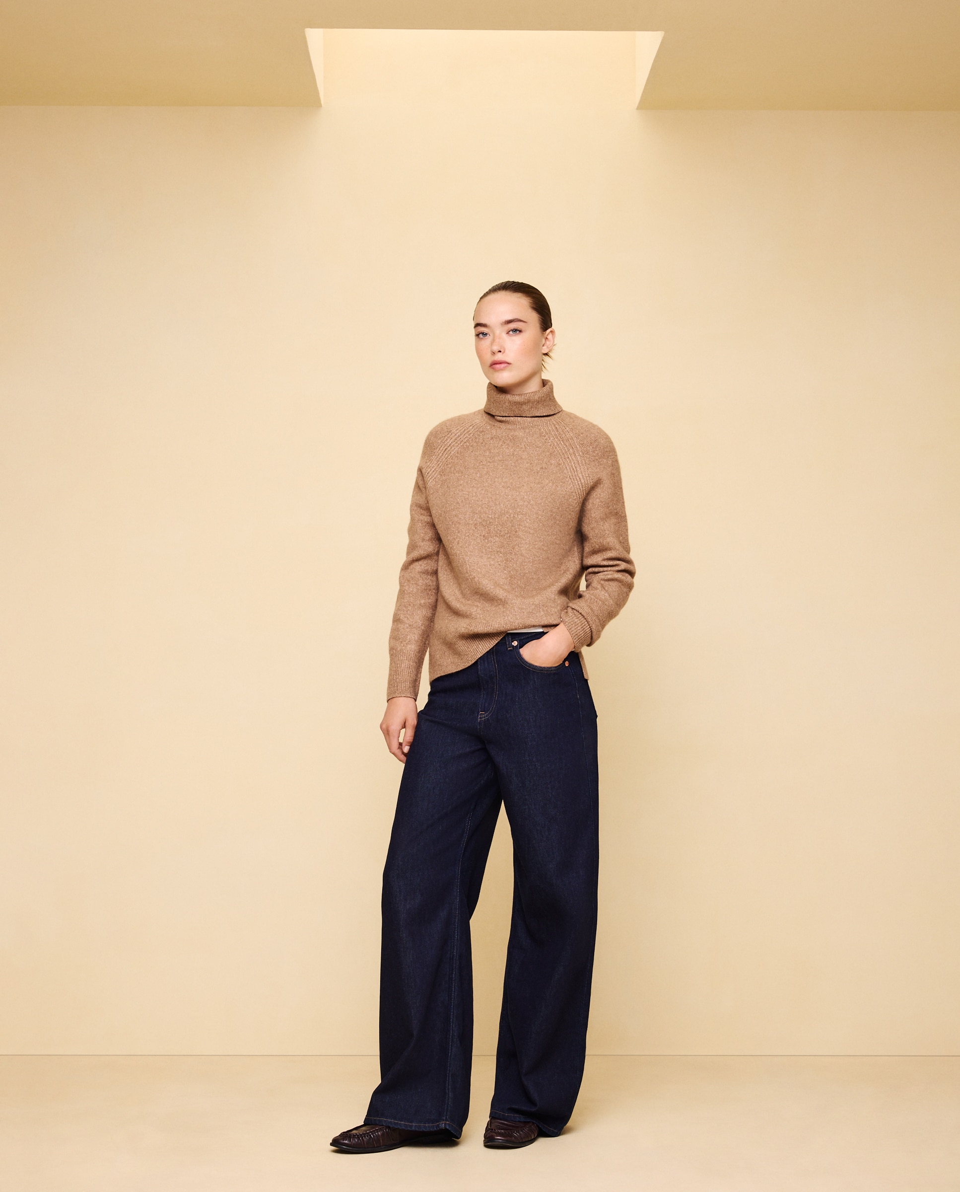 Jersey cuello alto soft de mujer - Easy Wear - 730 Camel 730 Camel-1
