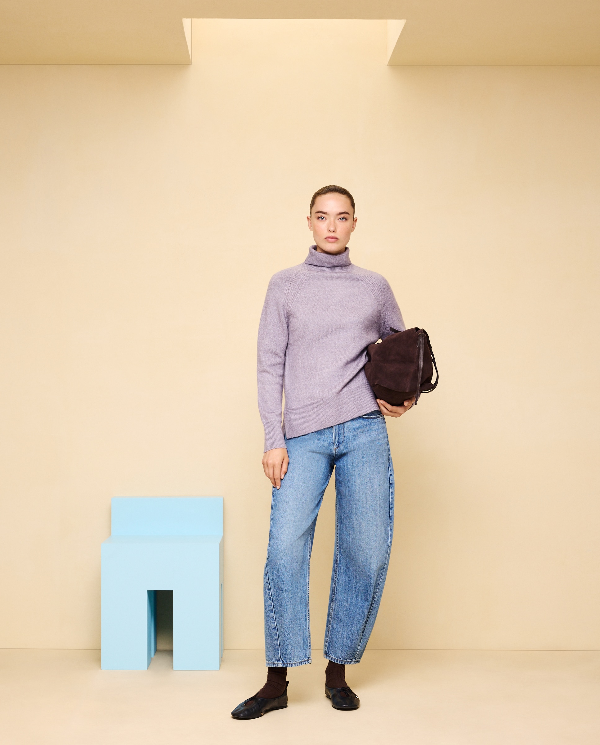 Jersey cuello alto soft de mujer - Easy Wear - 284 Lila 284 Lila-2