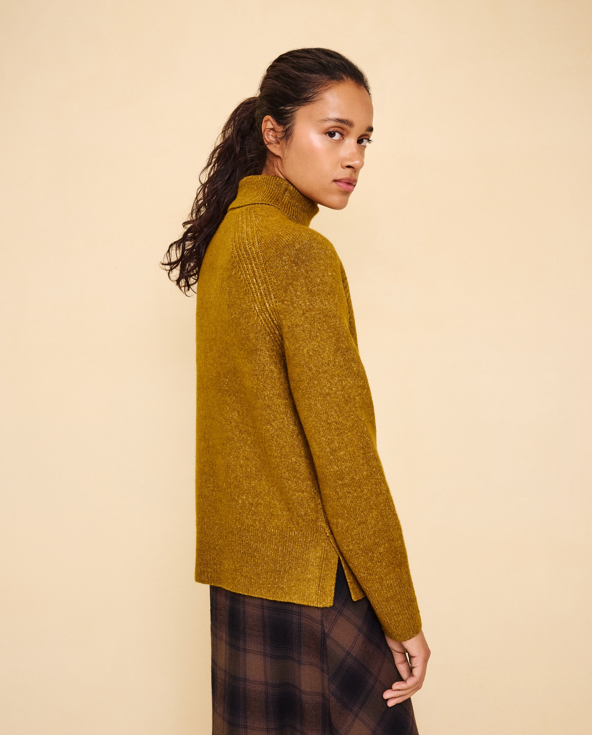 Jersey cuello alto soft de mujer - Easy Wear - 560 Oliva 560 Oliva-3