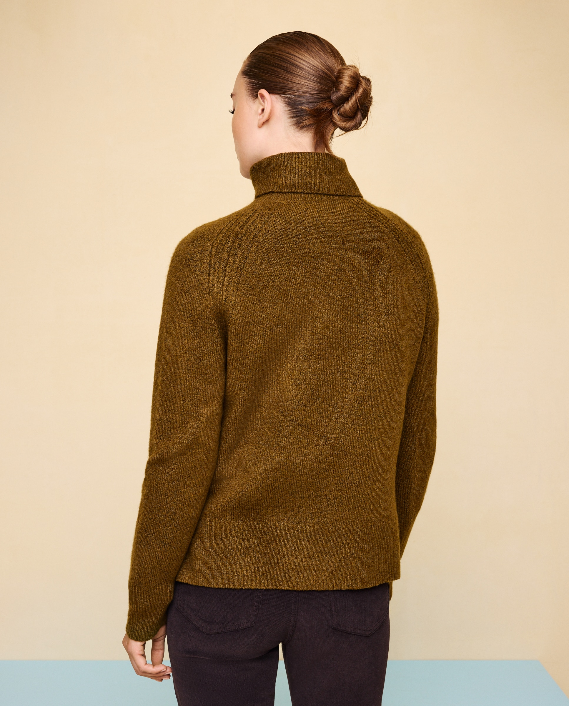 Jersey cuello alto soft de mujer - Easy Wear - 580 Musgo 580 Musgo-3