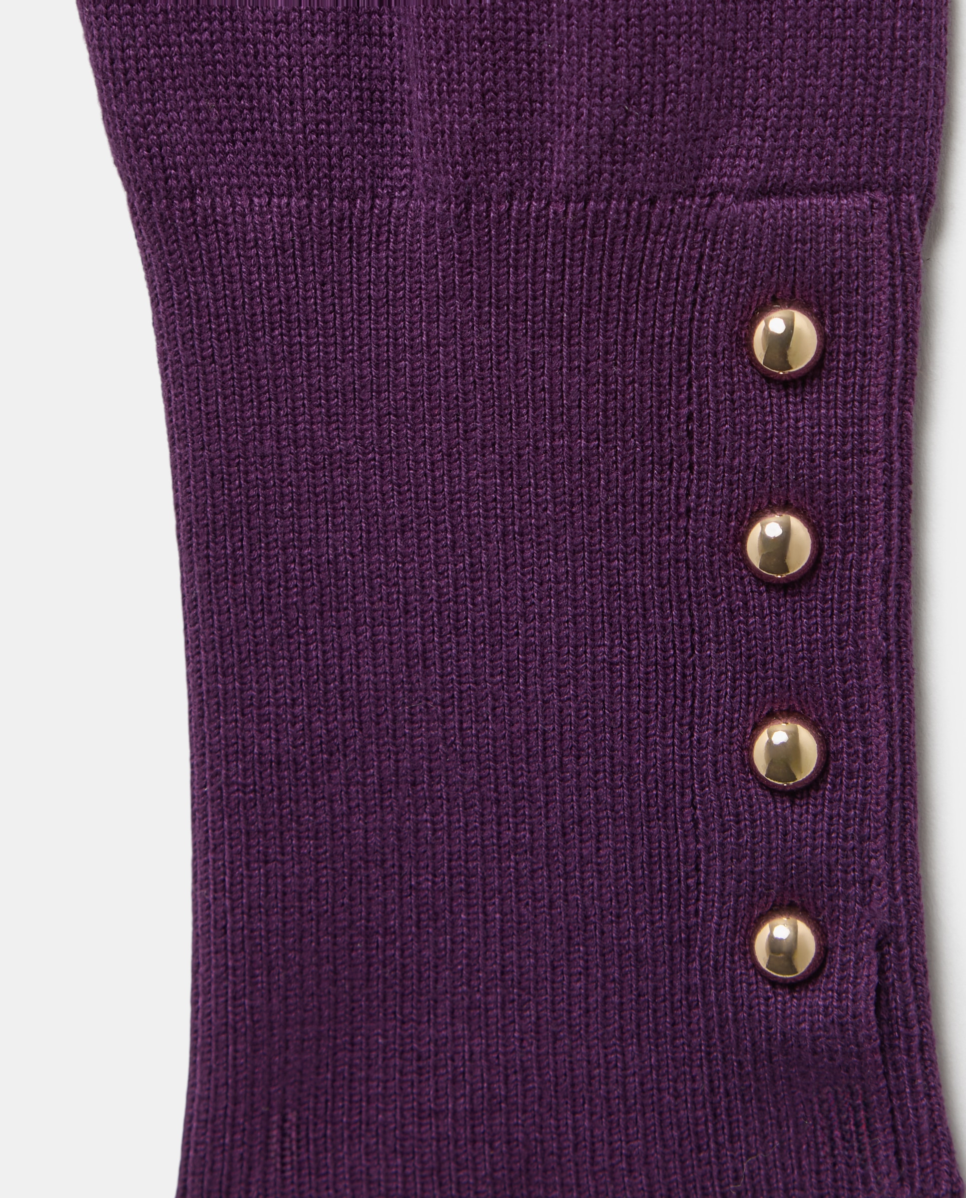 Jersey de mujer con cuello alto y botones en puño - Easy Wear - Morado Morado-2