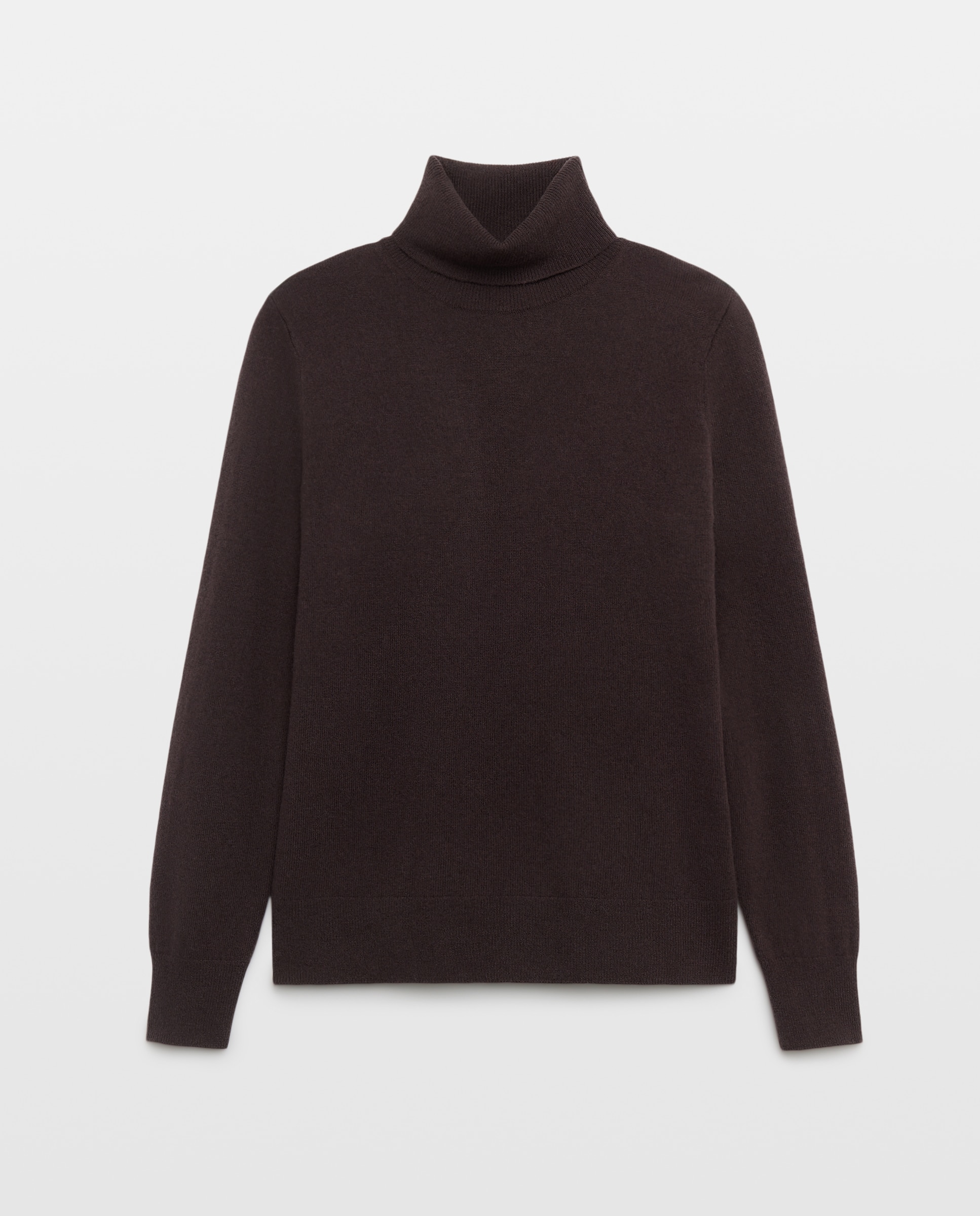 Jersey cuello vuelto en lana con cashmere de mujer. - Easy Wear - Marrón Marrón-4