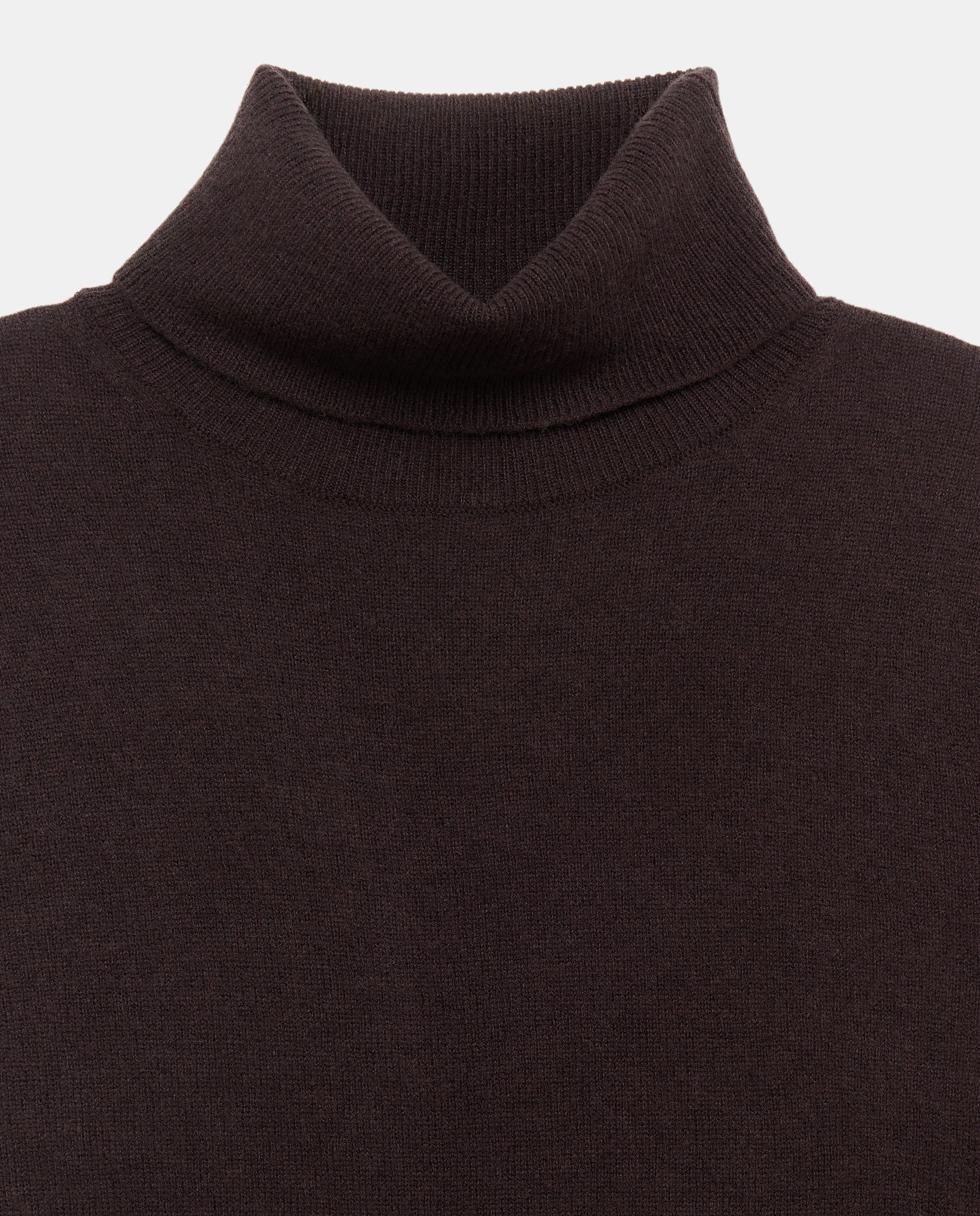 Jersey cuello vuelto en lana con cashmere de mujer. - Easy Wear - Marrón Marrón-5
