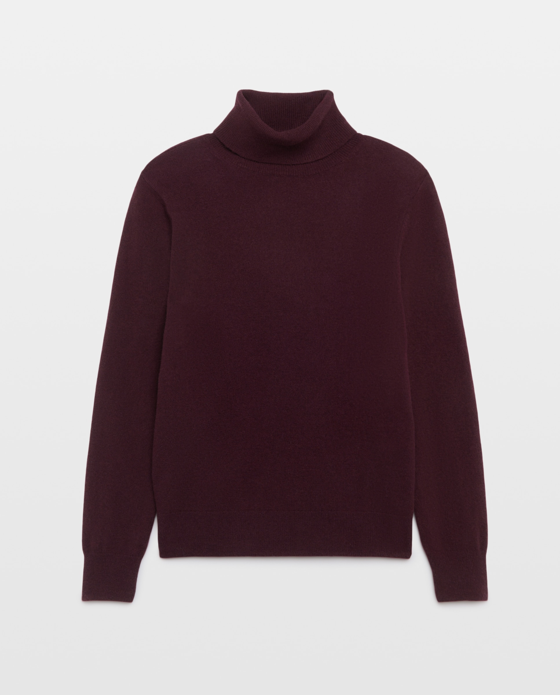 Jersey cuello vuelto en lana con cashmere de mujer. - Easy Wear - Burdeos Burdeos-4