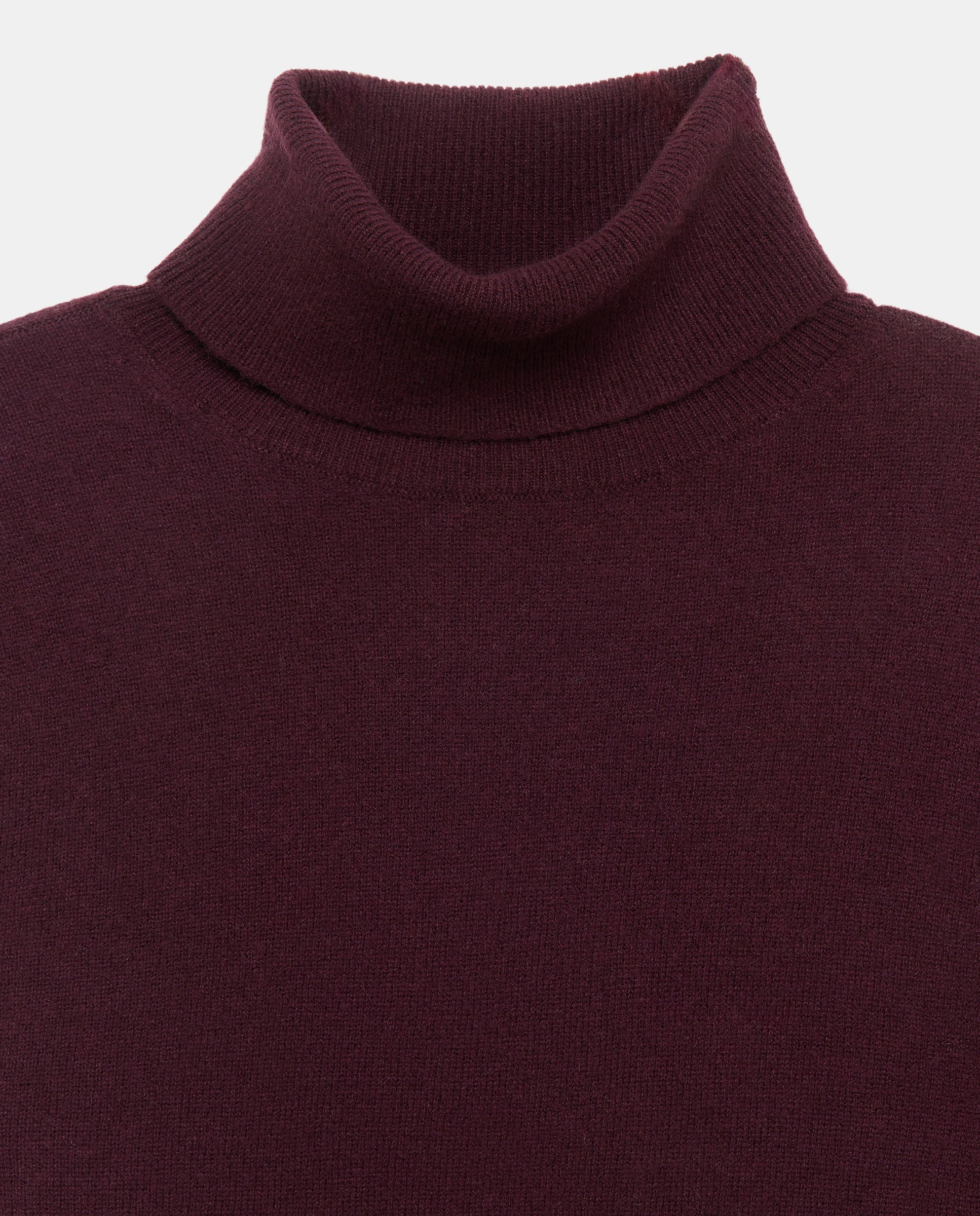 Jersey cuello vuelto en lana con cashmere de mujer. - Easy Wear - Burdeos Burdeos-5