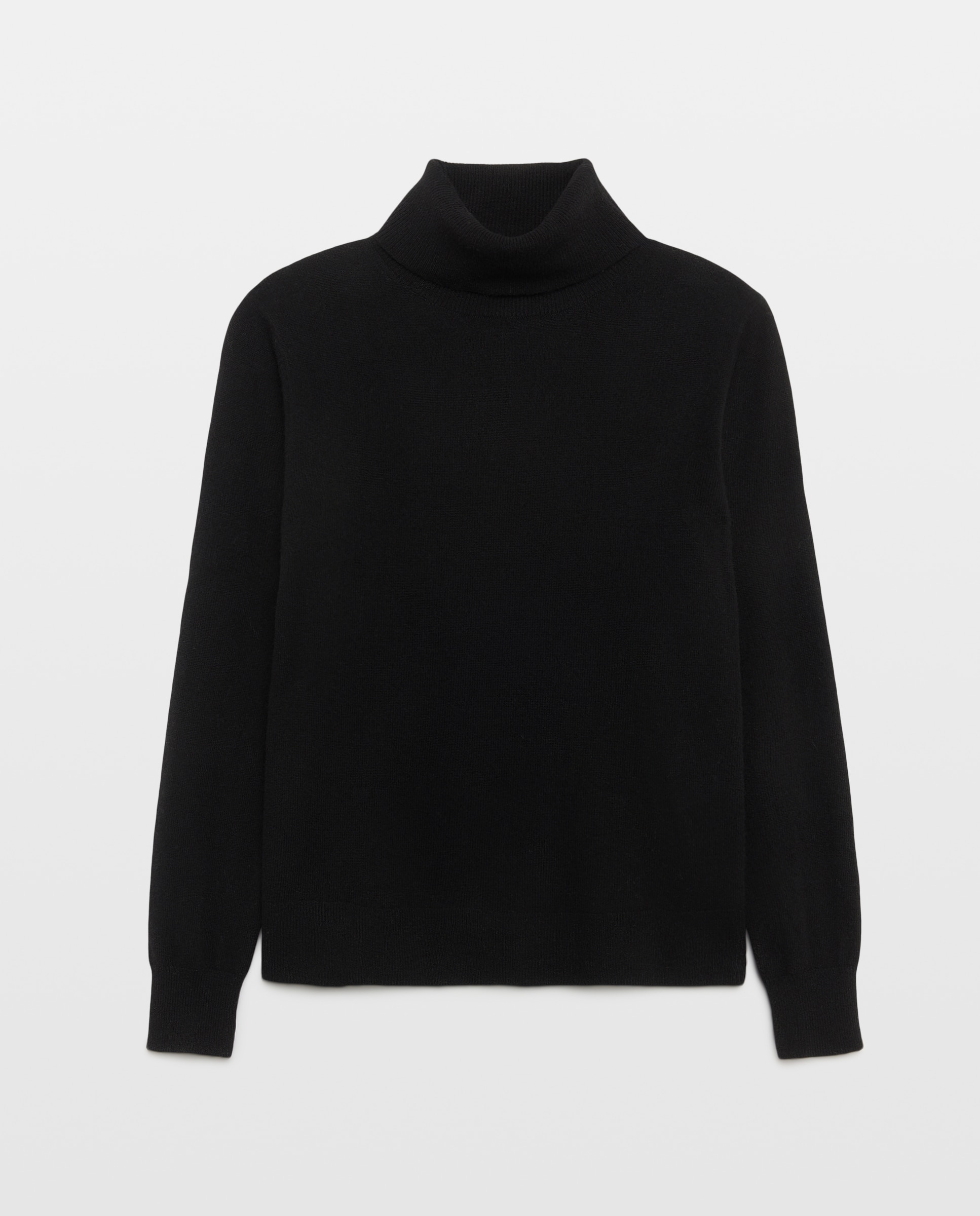 Jersey cuello vuelto en lana con cashmere de mujer. - Easy Wear - Negro Negro-4