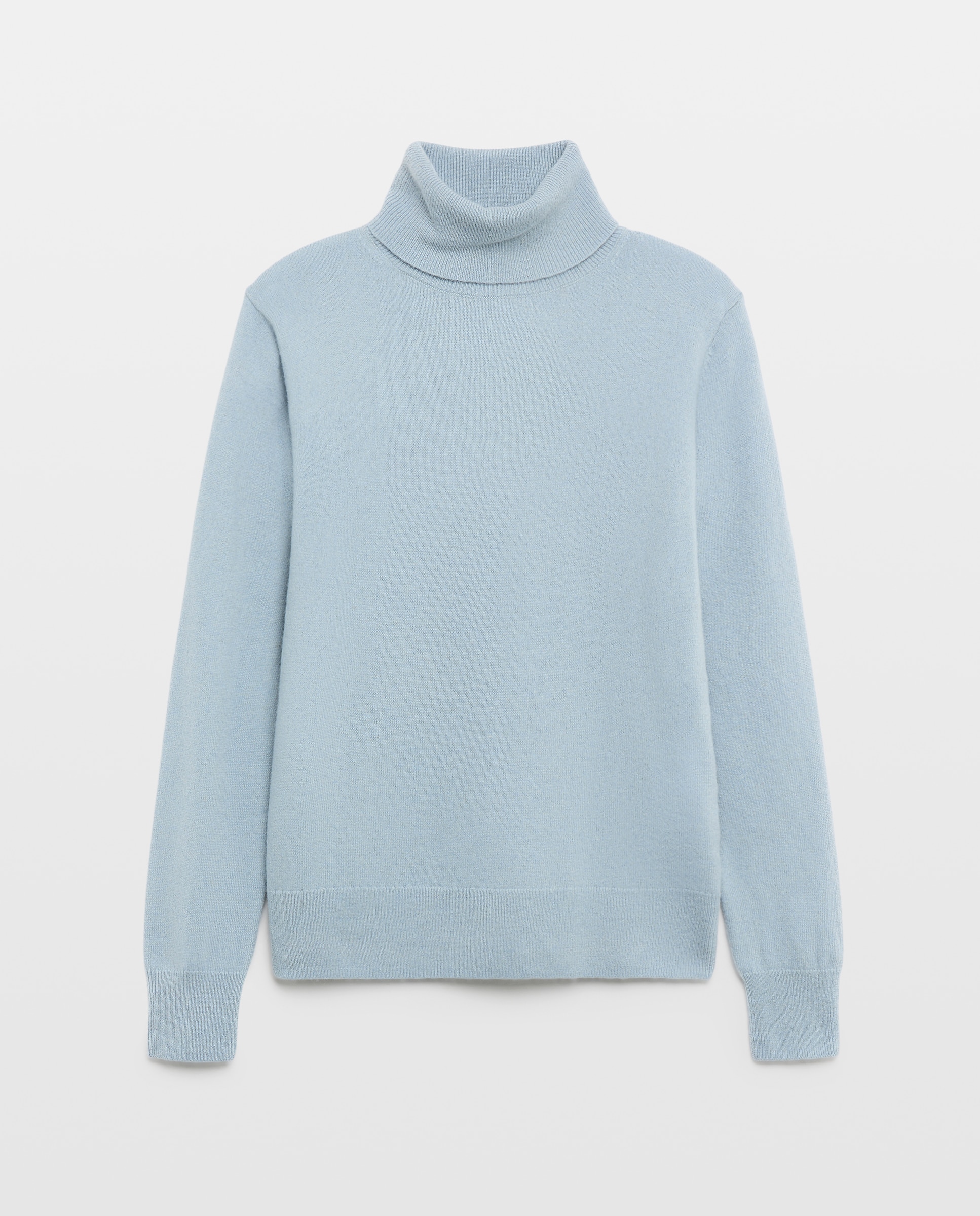 Jersey cuello vuelto en lana con cashmere de mujer. - Easy Wear - Añil Añil-4