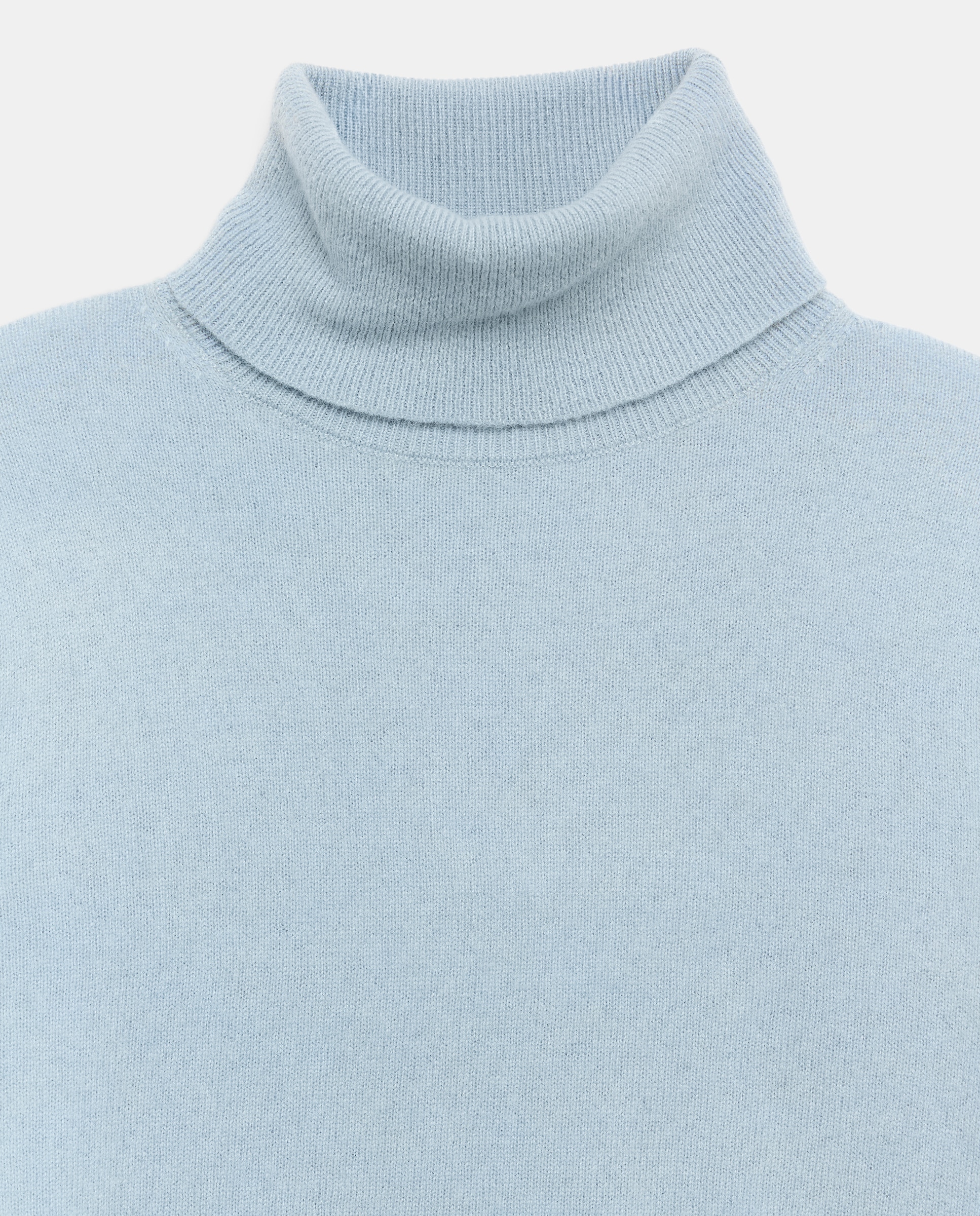 Jersey cuello vuelto en lana con cashmere de mujer. - Easy Wear - Añil Añil-5