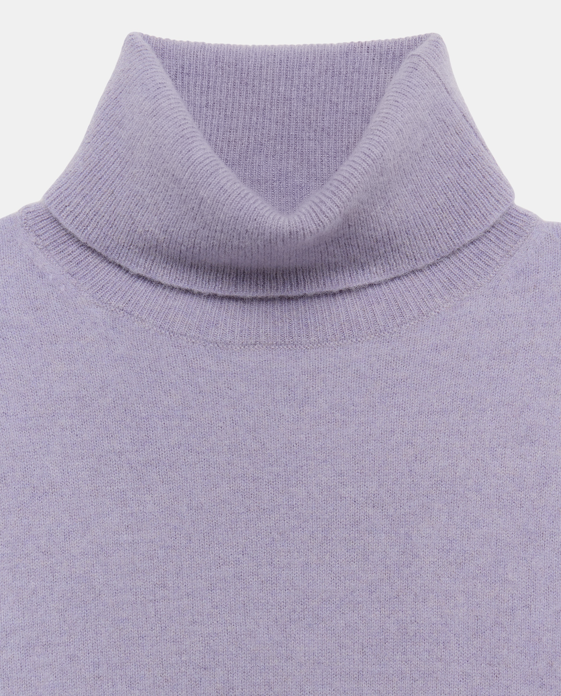 Jersey cuello vuelto en lana con cashmere de mujer. - Easy Wear - 284 Lila 284 Lila-5