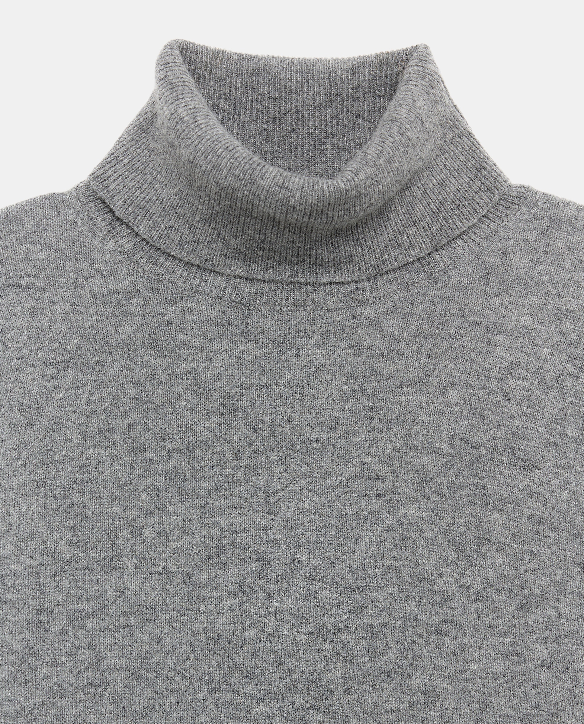Jersey cuello vuelto en lana con cashmere de mujer. - Easy Wear - 820 Gris medio 820 Gris medio-6