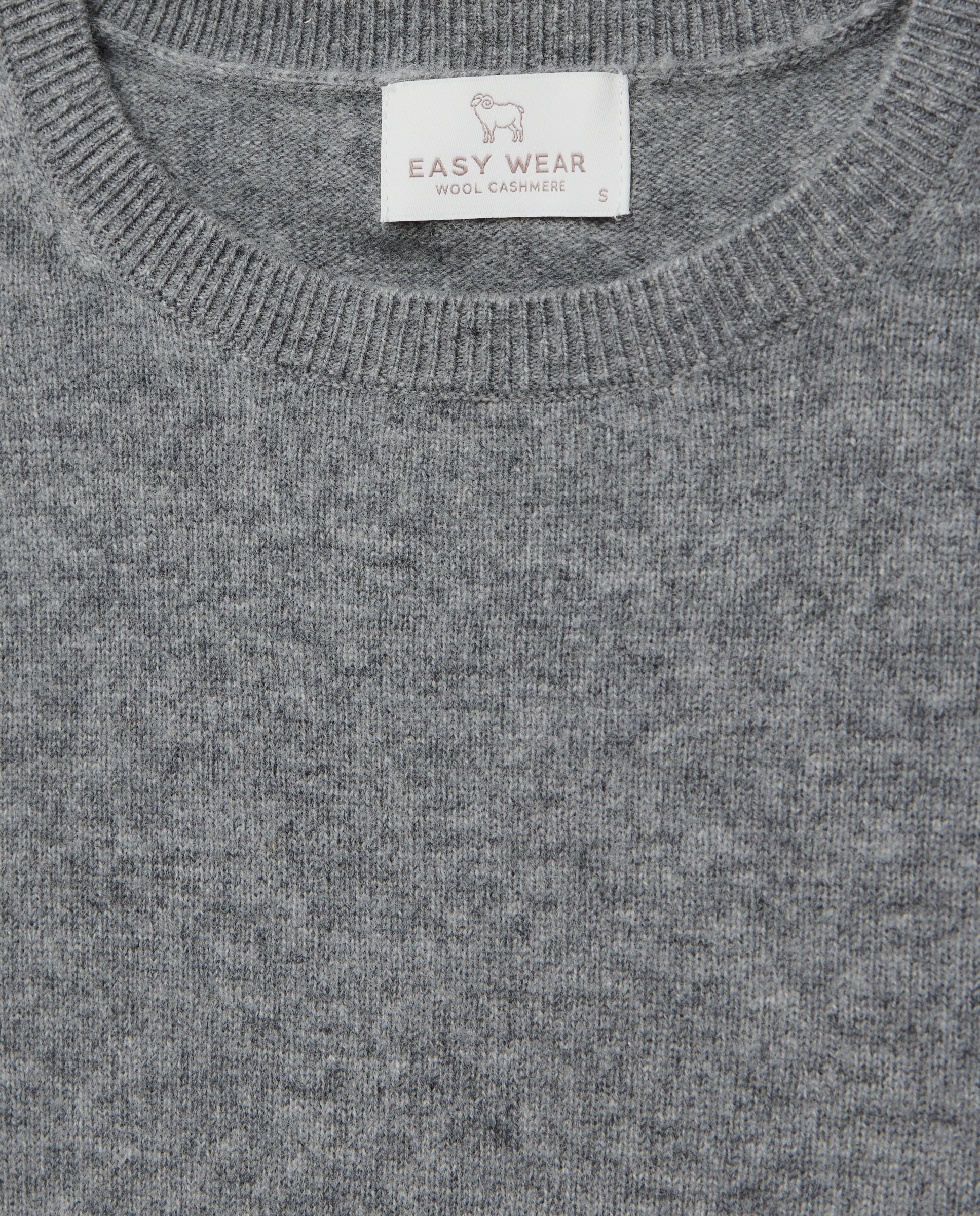 Jersey cuello redondo en lana con cashmere de mujer. - Easy Wear - 820 Gris medio 820 Gris medio-2