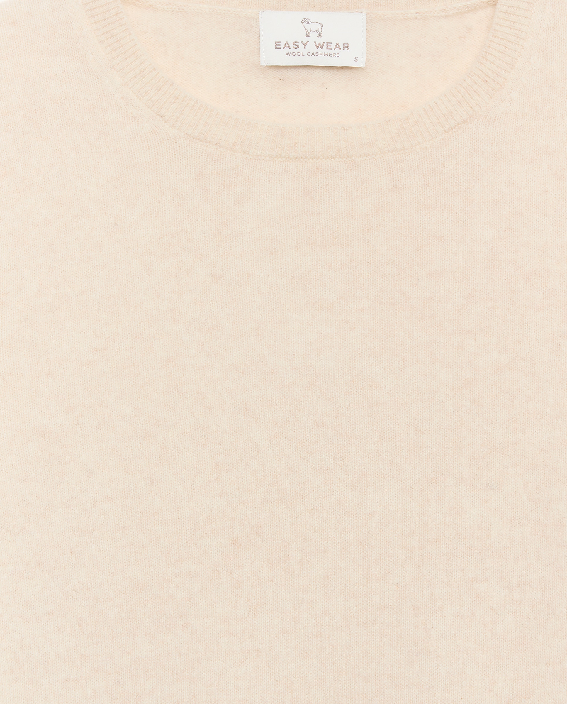 Jersey cuello redondo en lana con cashmere de mujer. - Easy Wear - 120 Crudo 120 Crudo-2