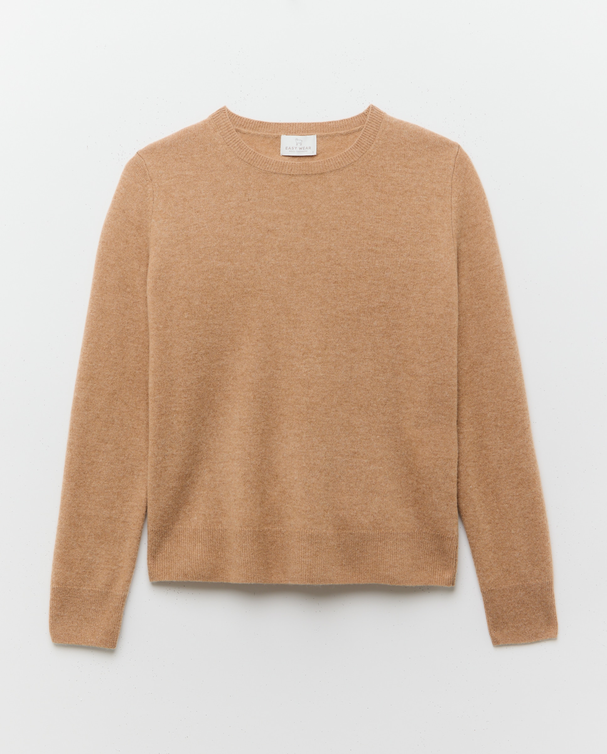 Jersey cuello redondo en lana con cashmere de mujer. - Easy Wear - 730 Camel 730 Camel-4