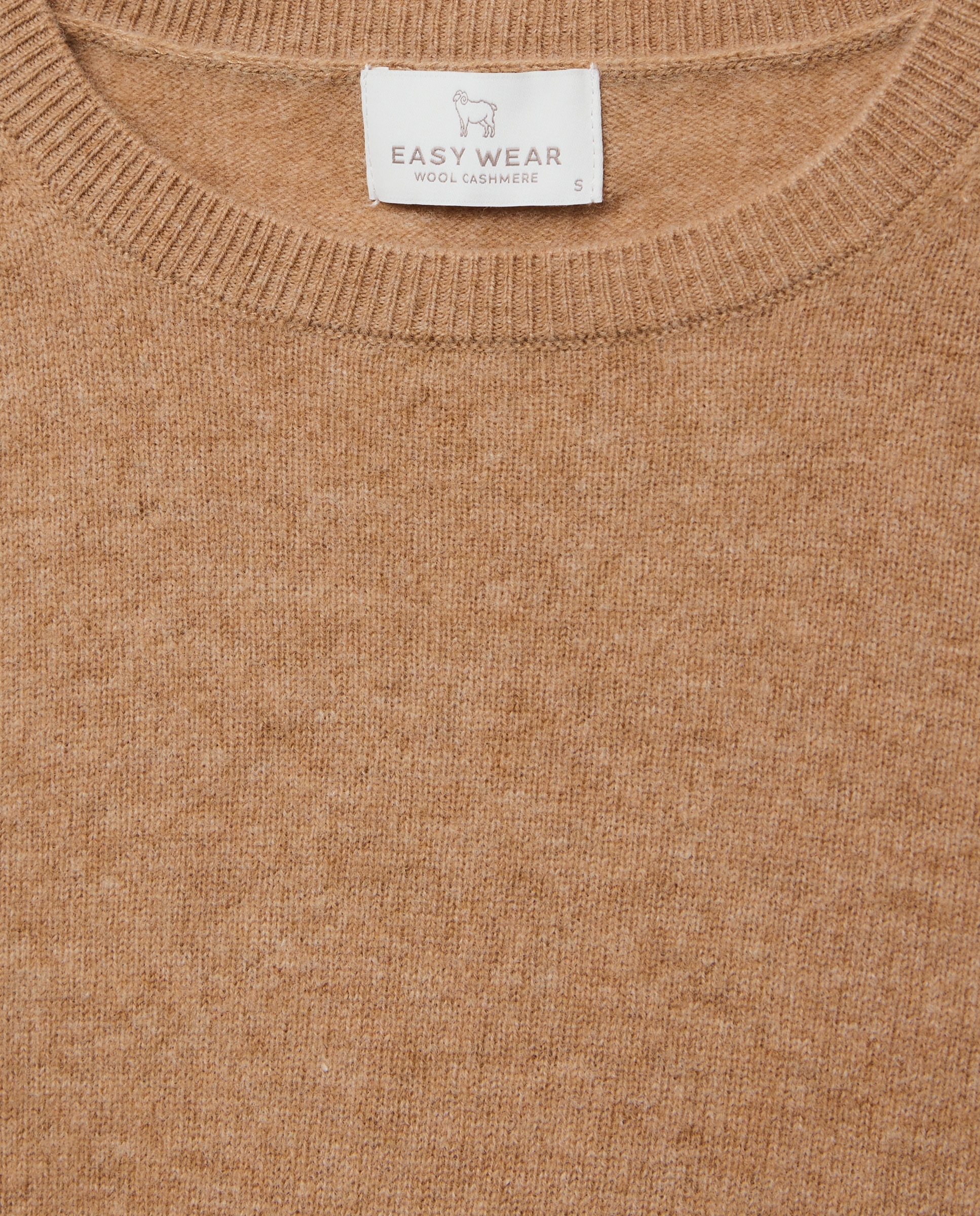 Jersey cuello redondo en lana con cashmere de mujer. - Easy Wear - 730 Camel 730 Camel-5