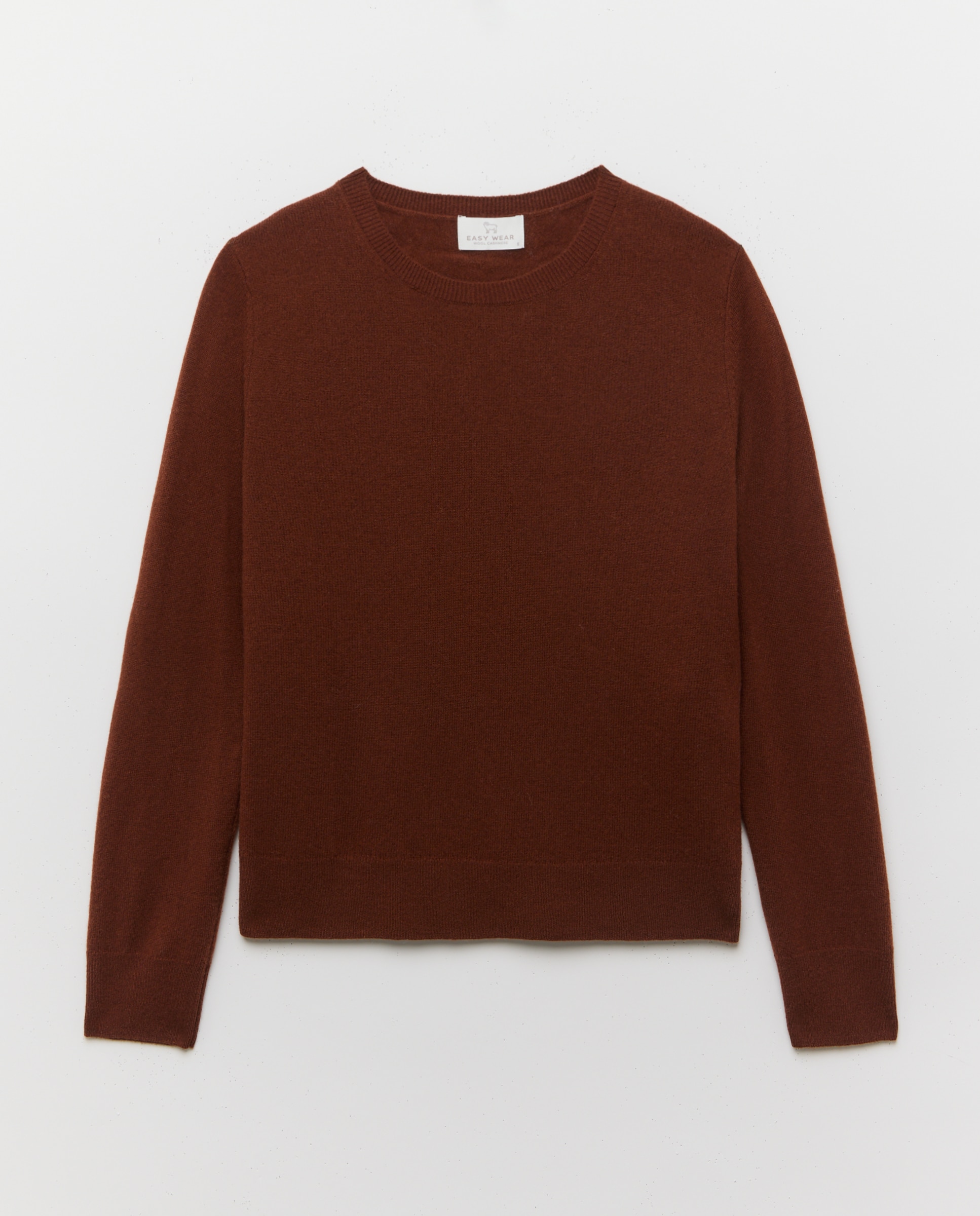 Jersey cuello redondo en lana con cashmere de mujer. - Easy Wear - 770 Terracota 770 Terracota-1