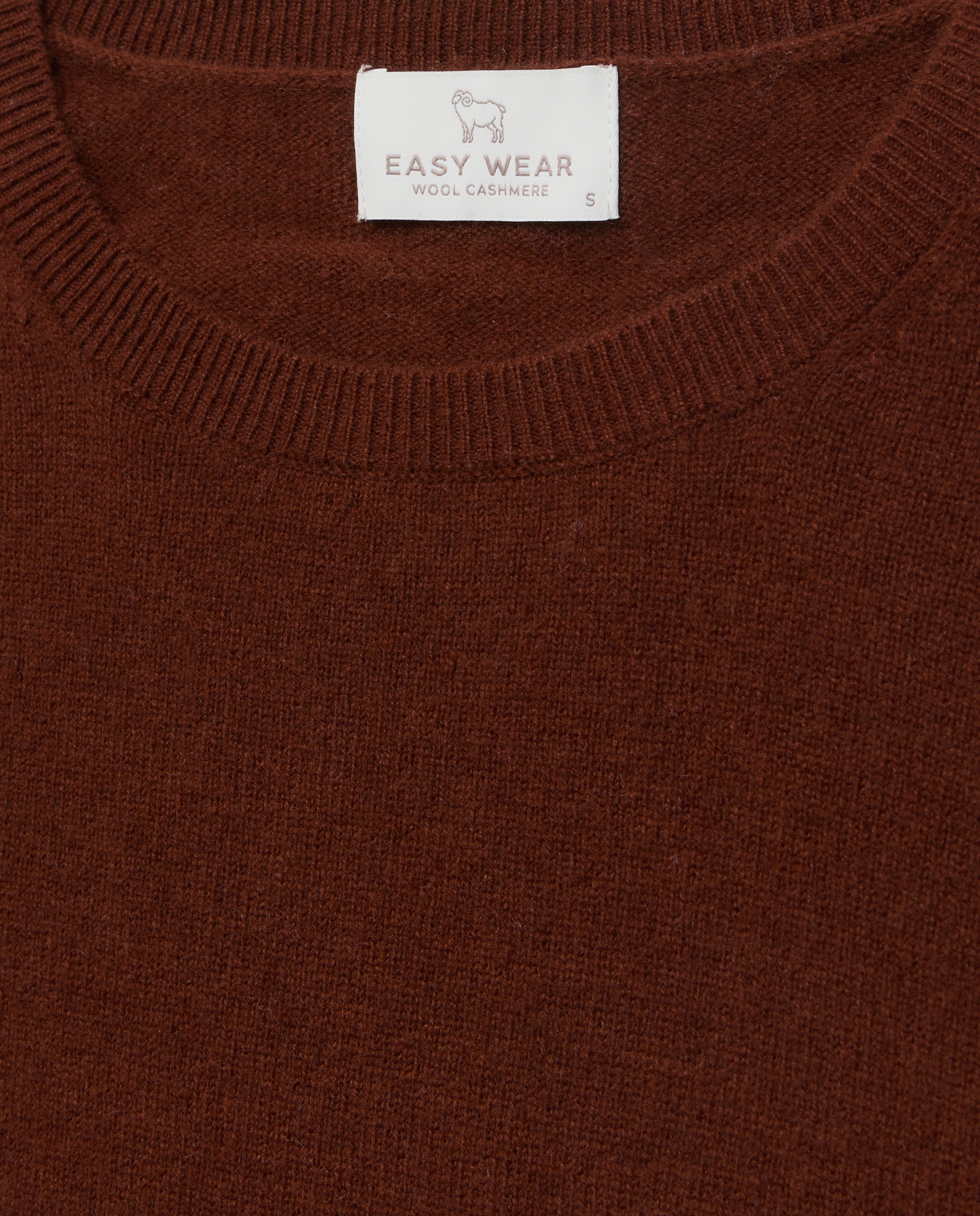 Jersey cuello redondo en lana con cashmere de mujer. - Easy Wear - 770 Terracota 770 Terracota-2