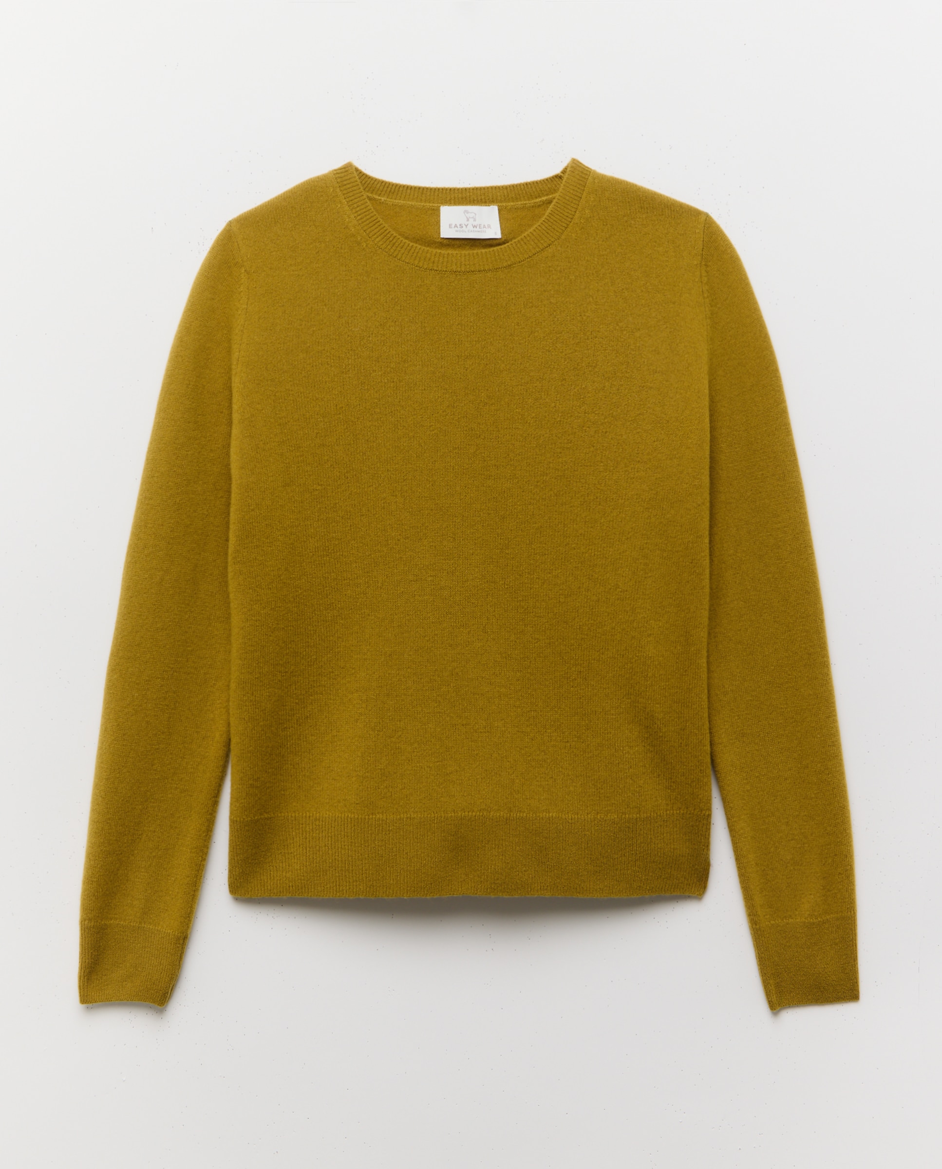 Jersey cuello redondo en lana con cashmere de mujer. - Easy Wear - Pistacho Pistacho-1