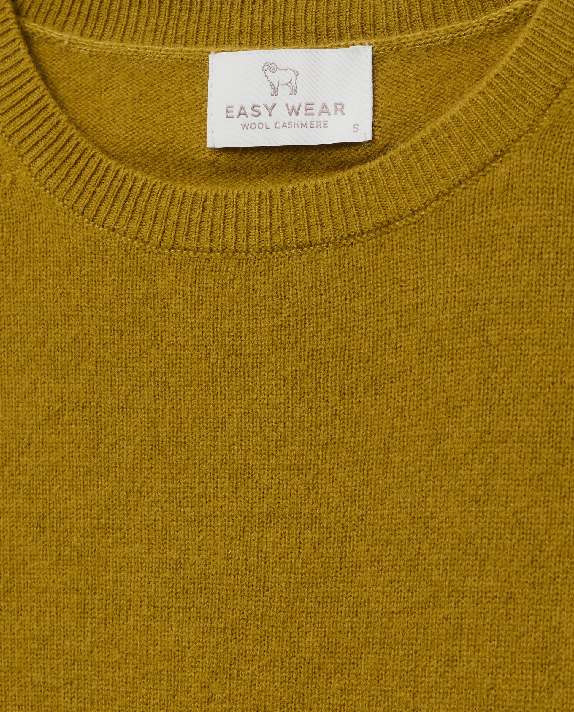 Jersey cuello redondo en lana con cashmere de mujer. - Easy Wear - Pistacho Pistacho-2