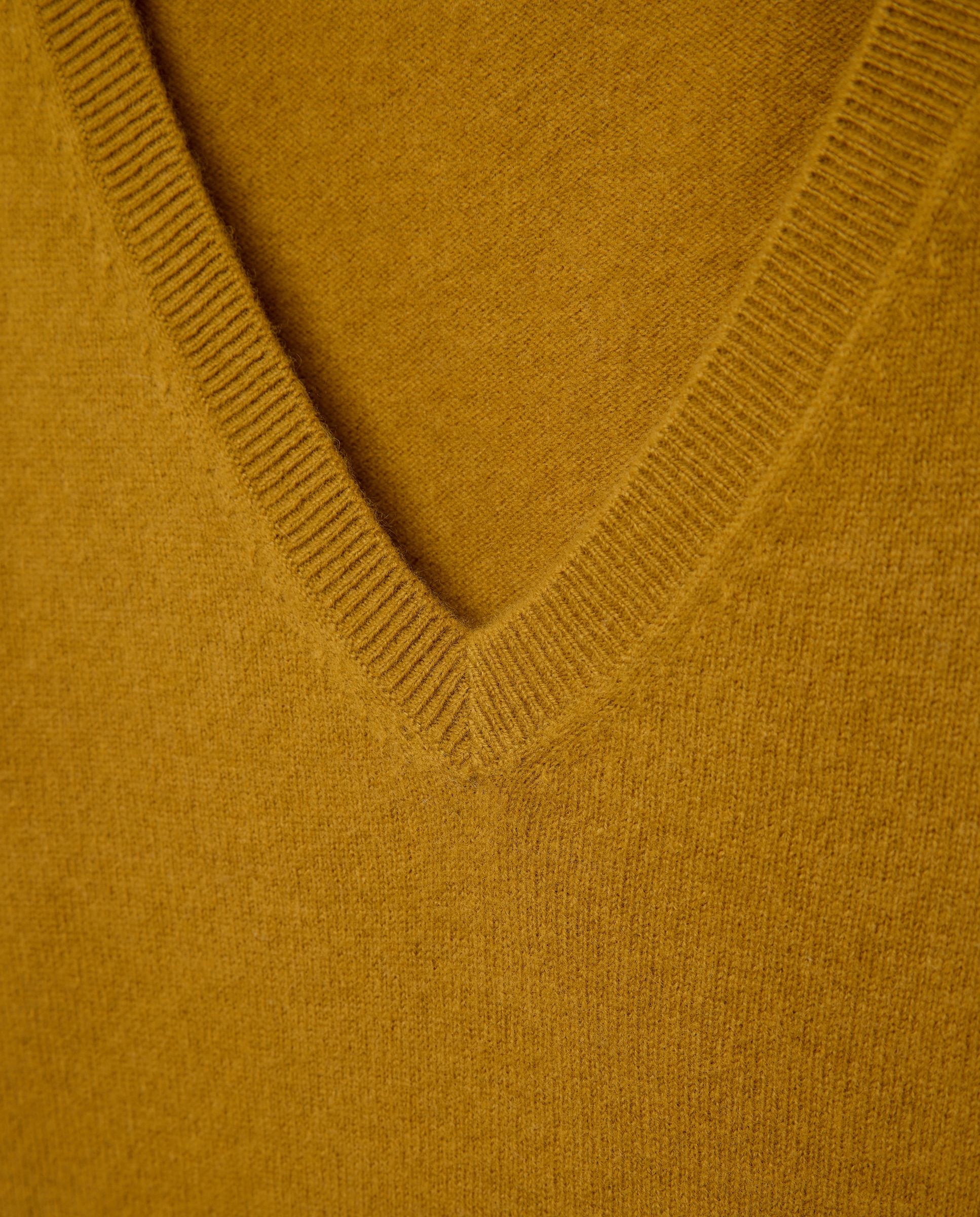 Jersey cuello pico en lana con cashmere de mujer. - Easy Wear - Pistacho Pistacho-5