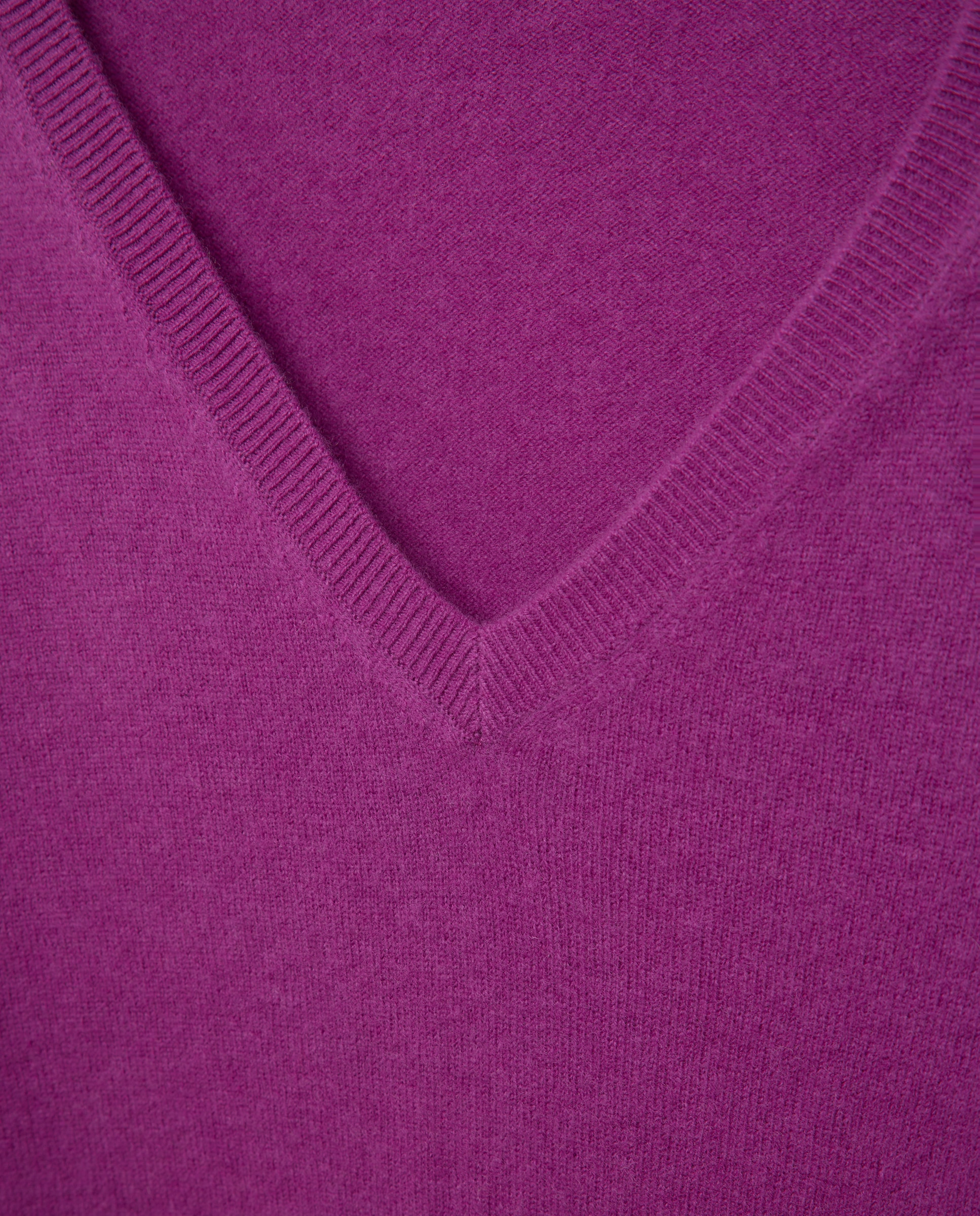 Jersey cuello pico en lana con cashmere de mujer. - Easy Wear - Buganvilla Buganvilla-5