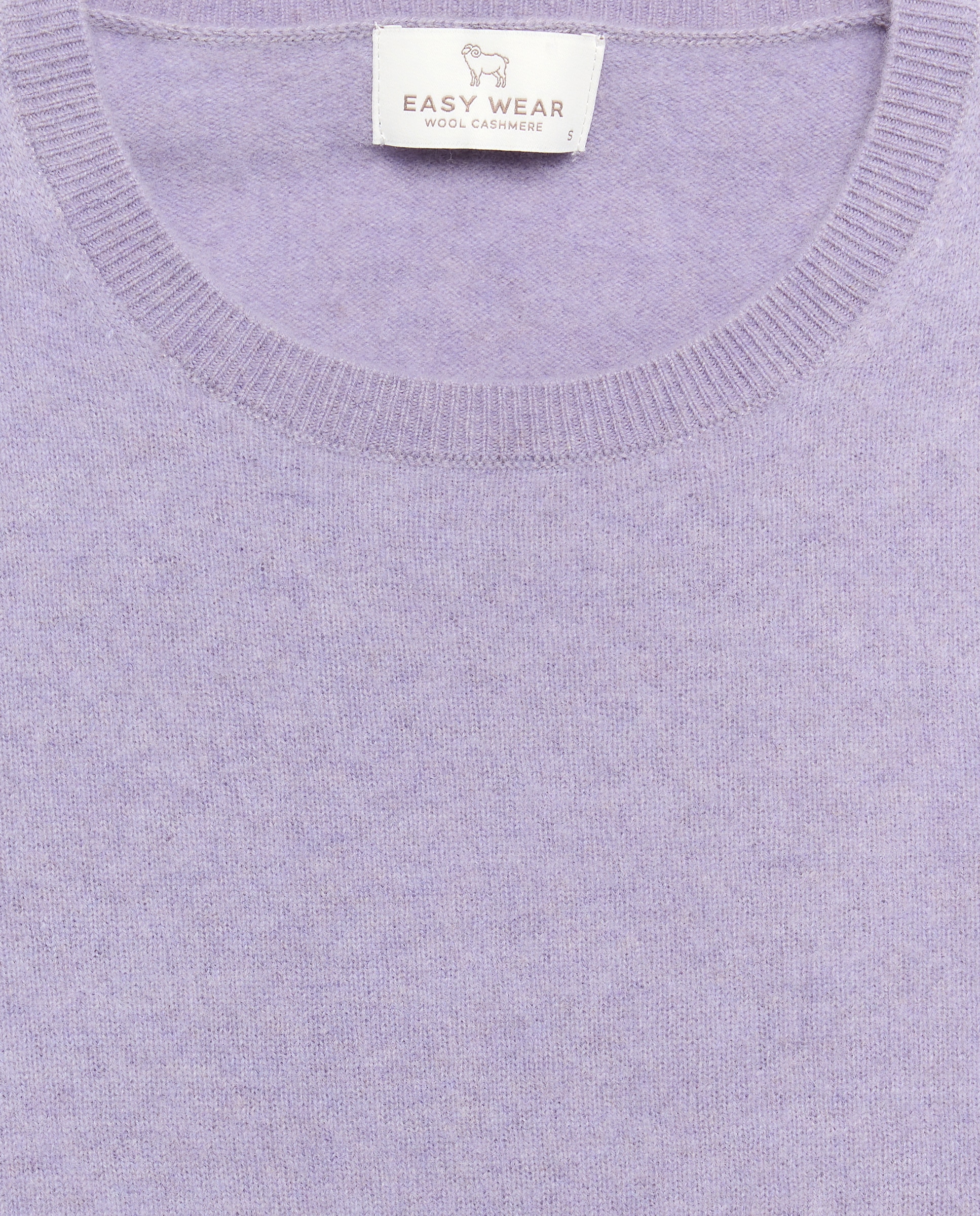 Jersey cuello redondo en lana con cashmere de mujer. - Easy Wear - 284 Lila 284 Lila-2