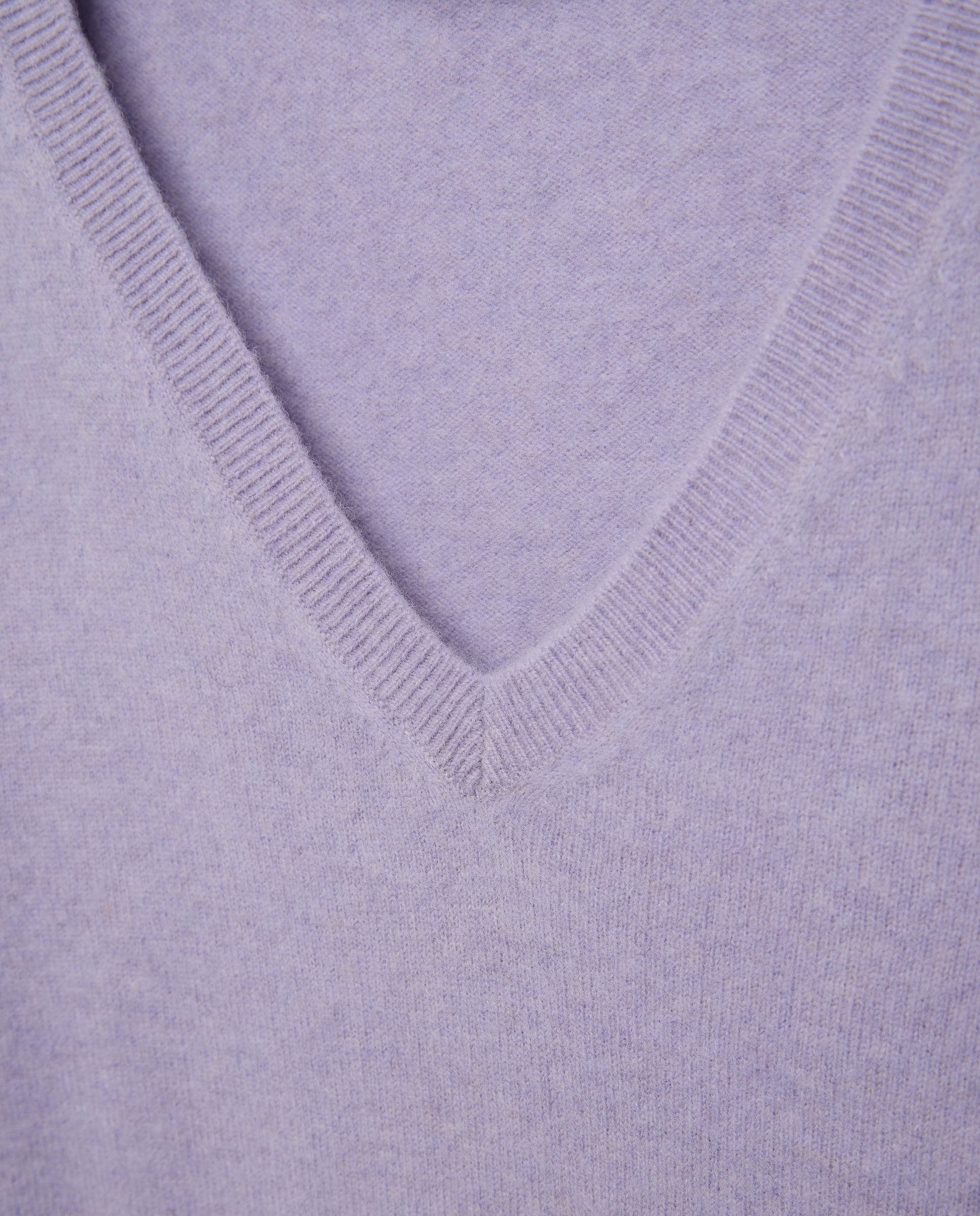 Jersey cuello pico en lana con cashmere de mujer. - Easy Wear - 284 Lila 284 Lila-6