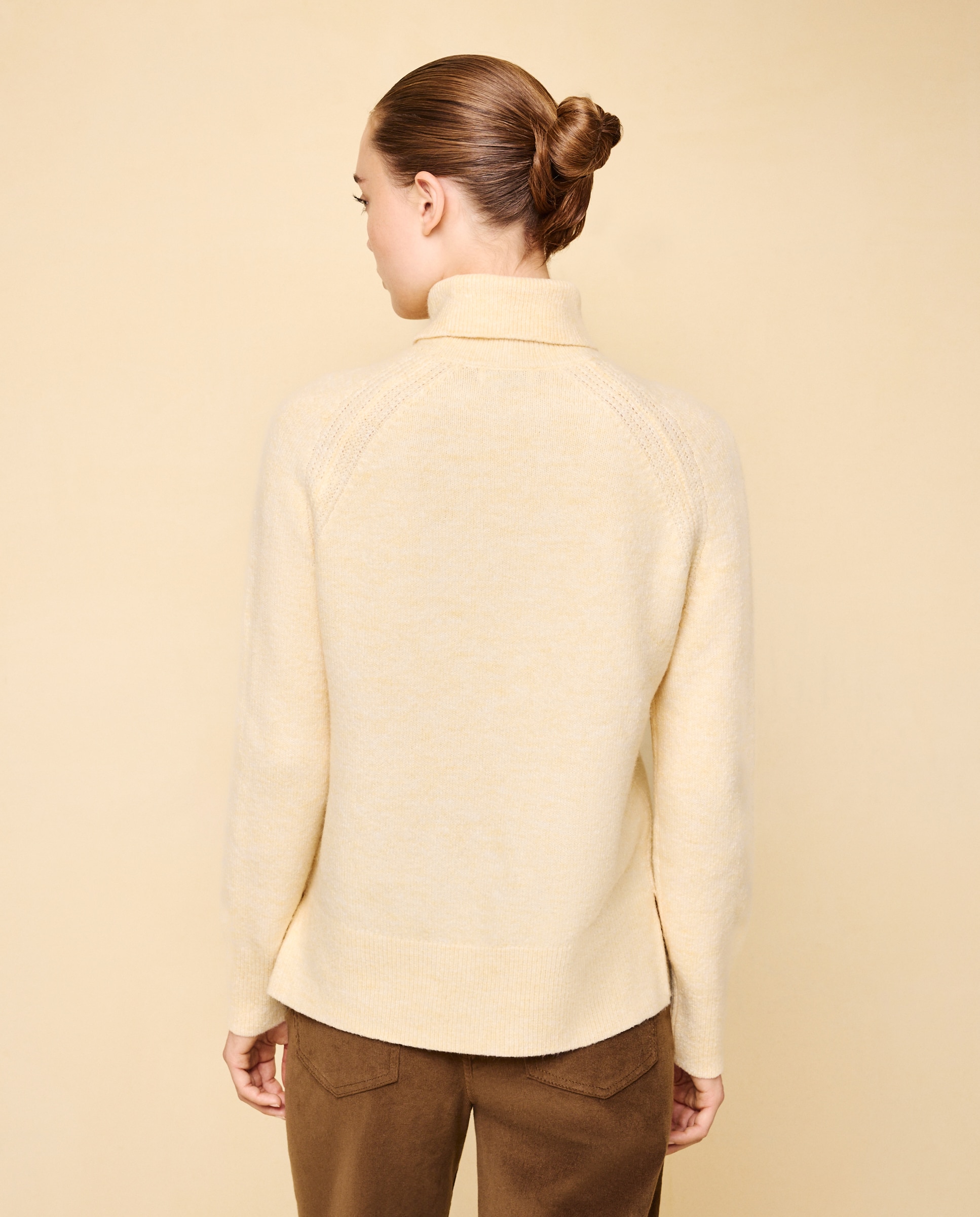 Jersey cuello alto soft de mujer - Easy Wear - 150 Vainilla 150 Vainilla-3