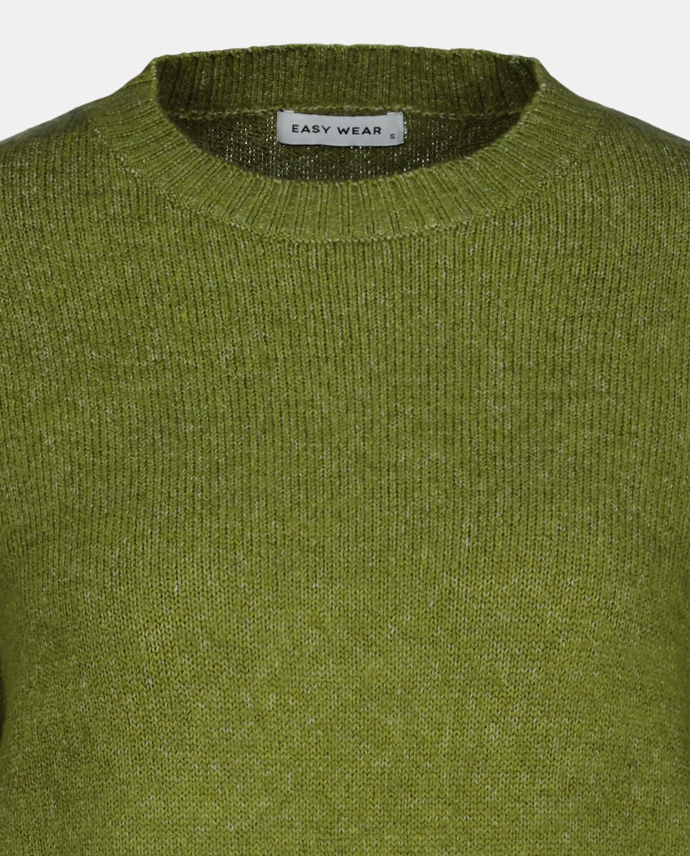 Camisola de Malha Soft com Decote Redondo Sabão-6