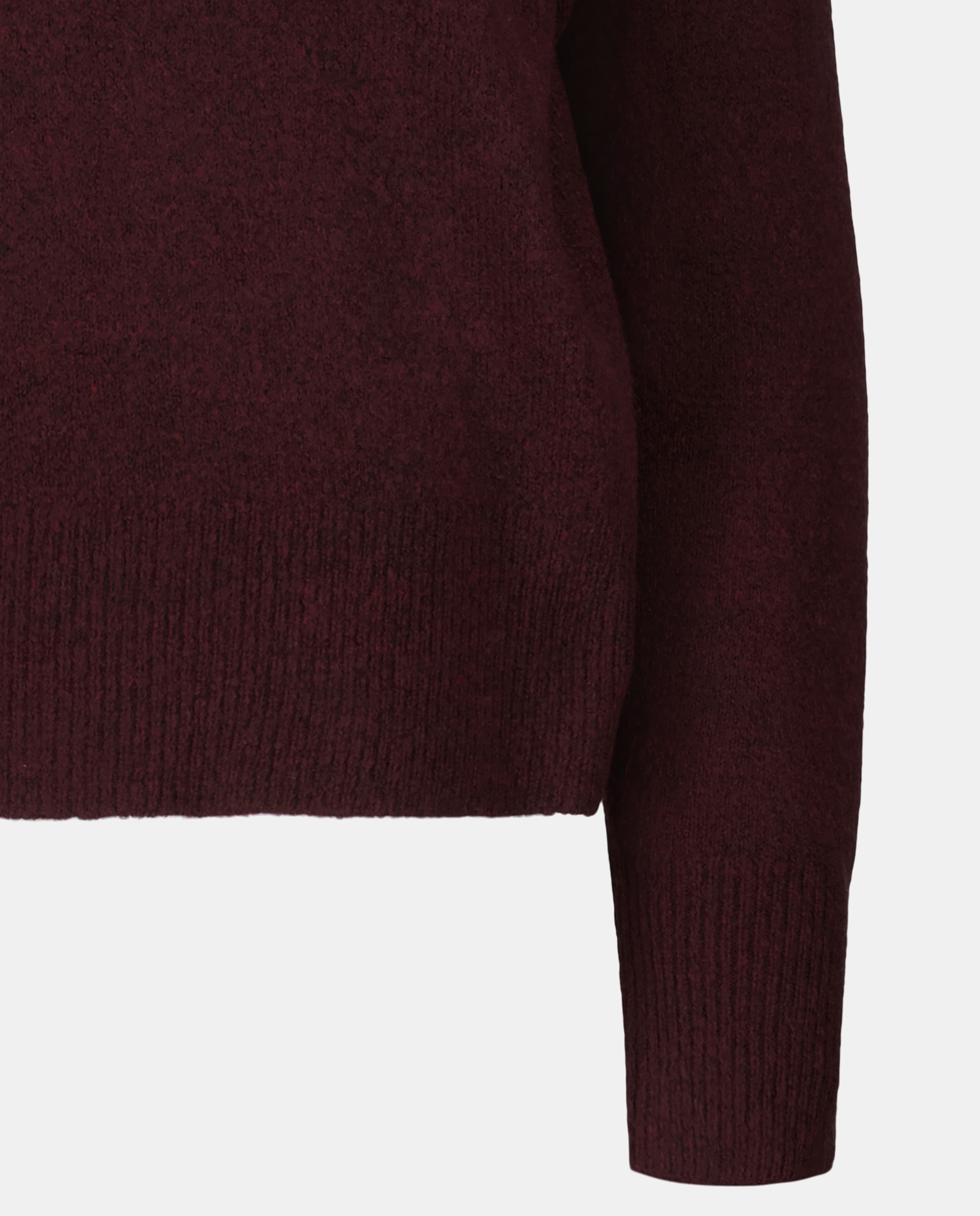 Camisola de Malha Soft com Decote em Bico Bordeaux-6