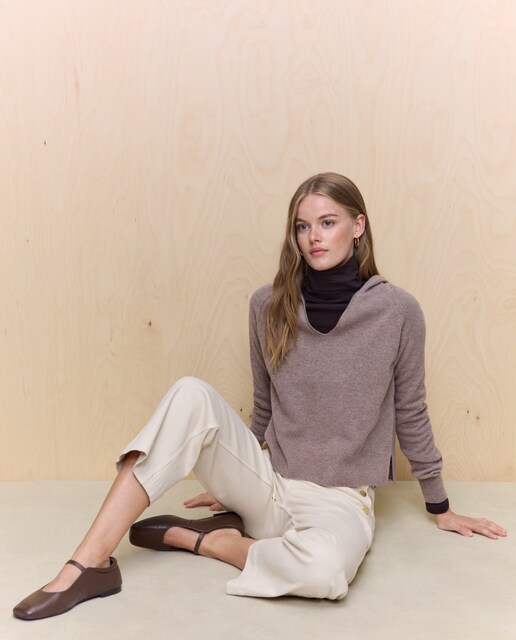 Imagem 0 de Camisola de Malha Lisa com Caxemira