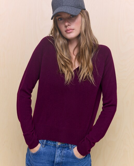 Imagem 0 de Camisola de Malha Lisa com Caxemira