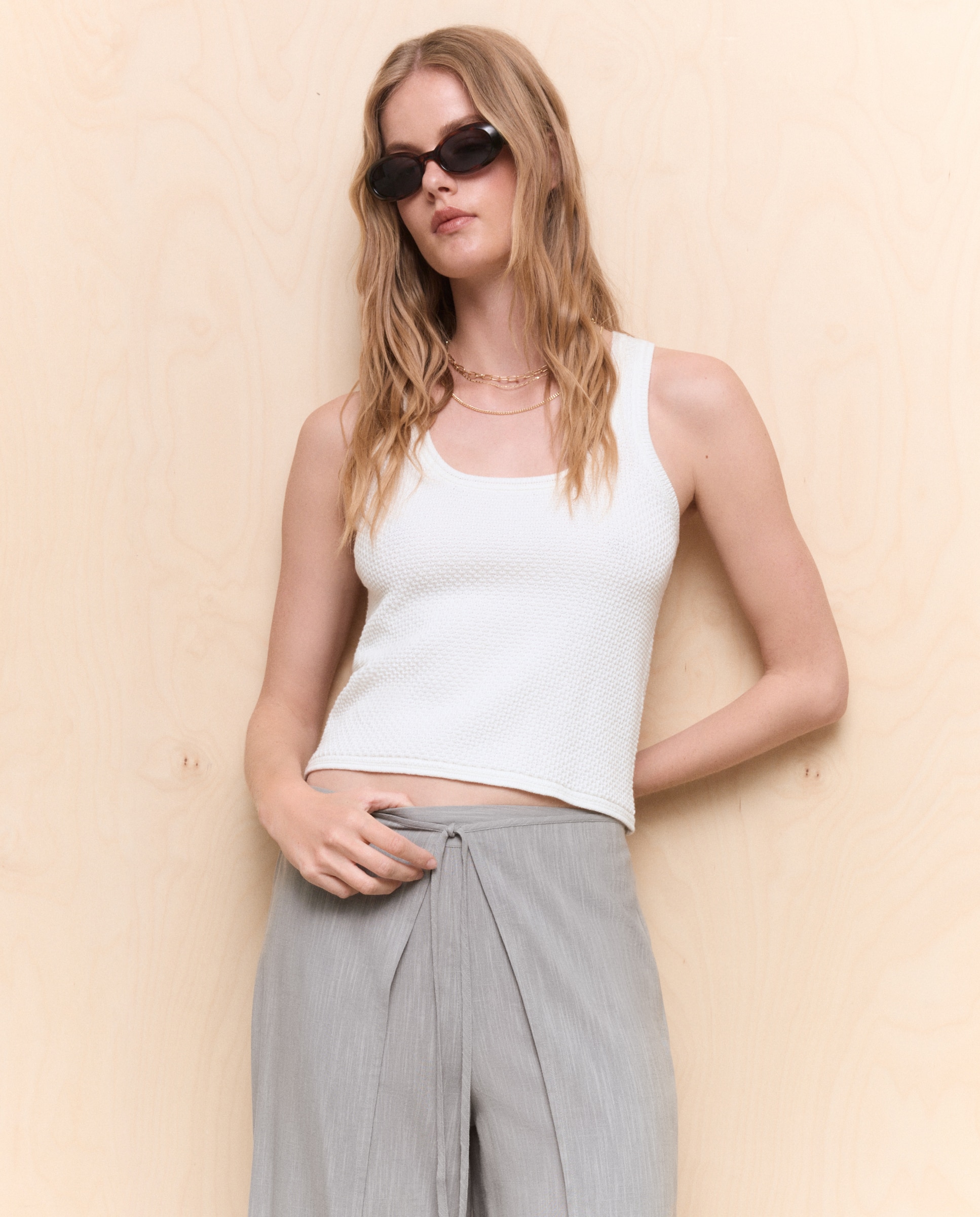 Top tirantes punto estructura - Easy Wear - 120 Crudo 120 Crudo-2
