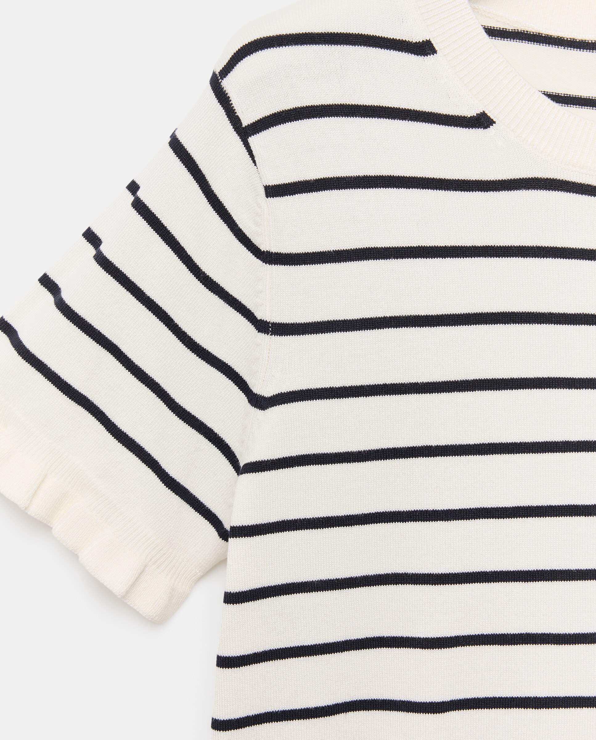 Imagen 5 de Jersey de mujer de manga corta con detalle de volantes - Easy Wear - Blanco Blanco