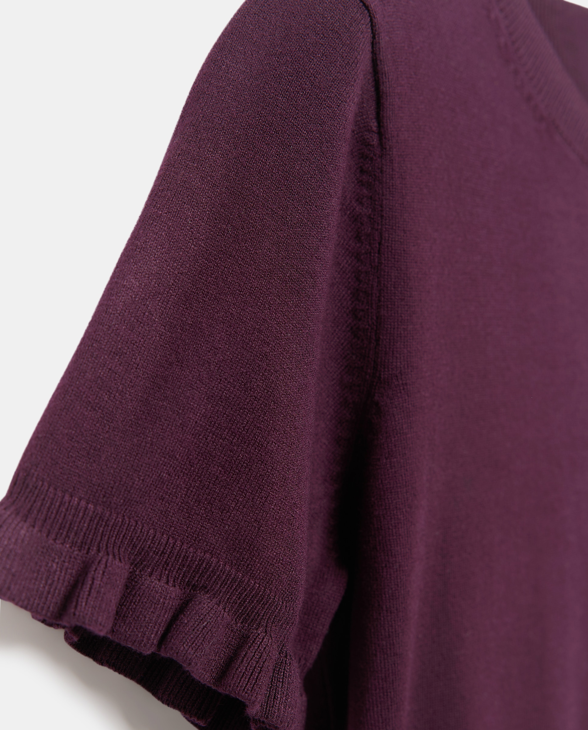 Imagen 5 de Jersey de mujer de manga corta con detalle de volantes - Easy Wear - 291 Berenjena 291 Berenjena