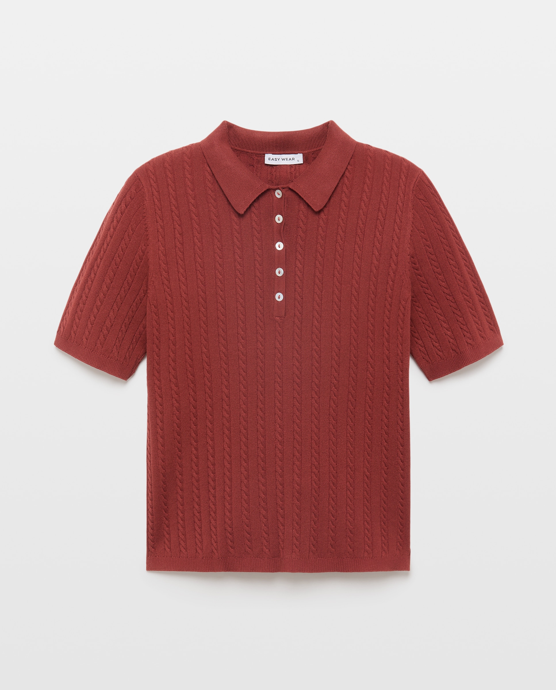 Jersey cuello polo con ochos de mujer - Easy Wear - 790 Bronce 790 Bronce-4