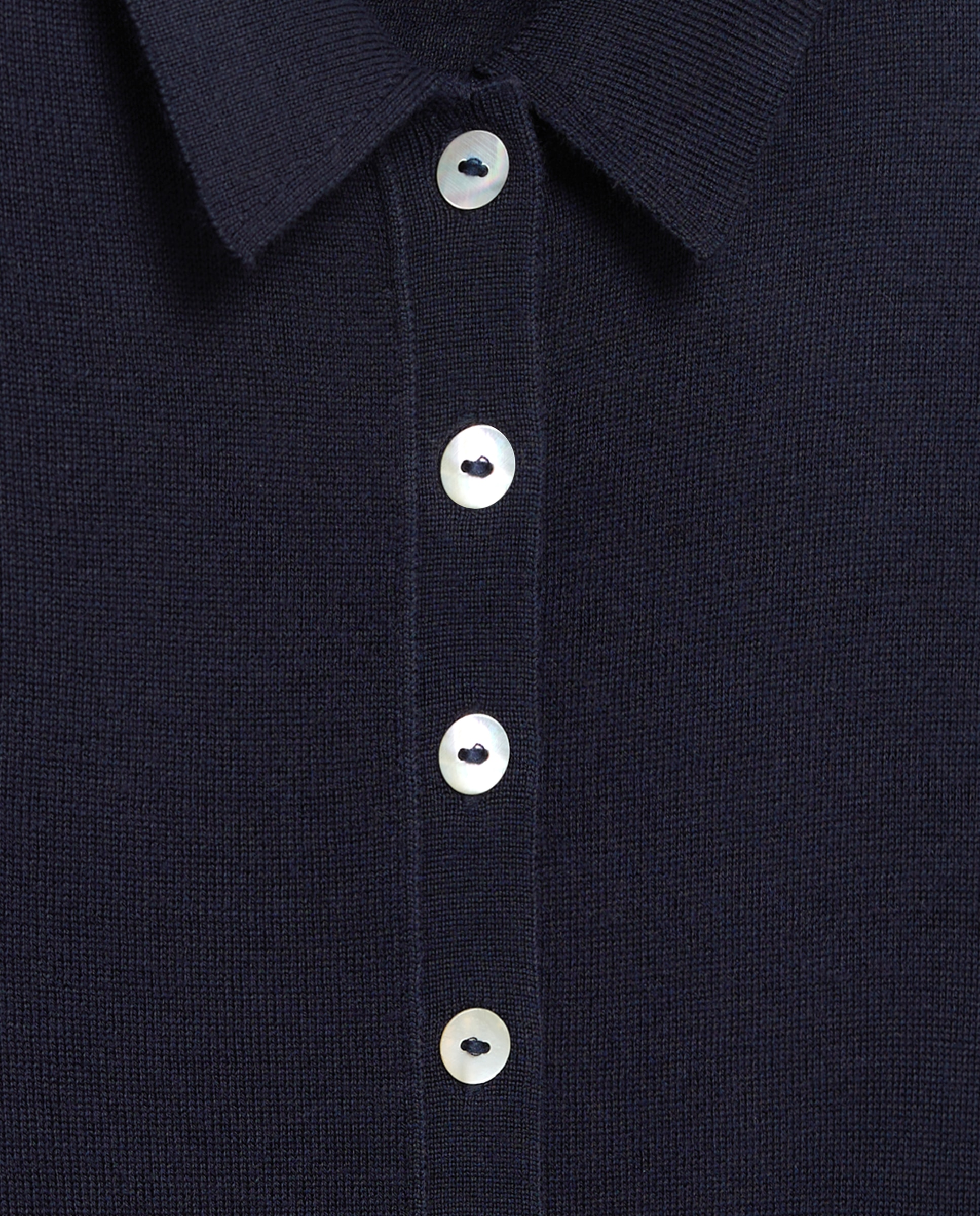 Jersey de mujer cuelllo polo con lana - Easy Wear - Azul marino Azul marino-5