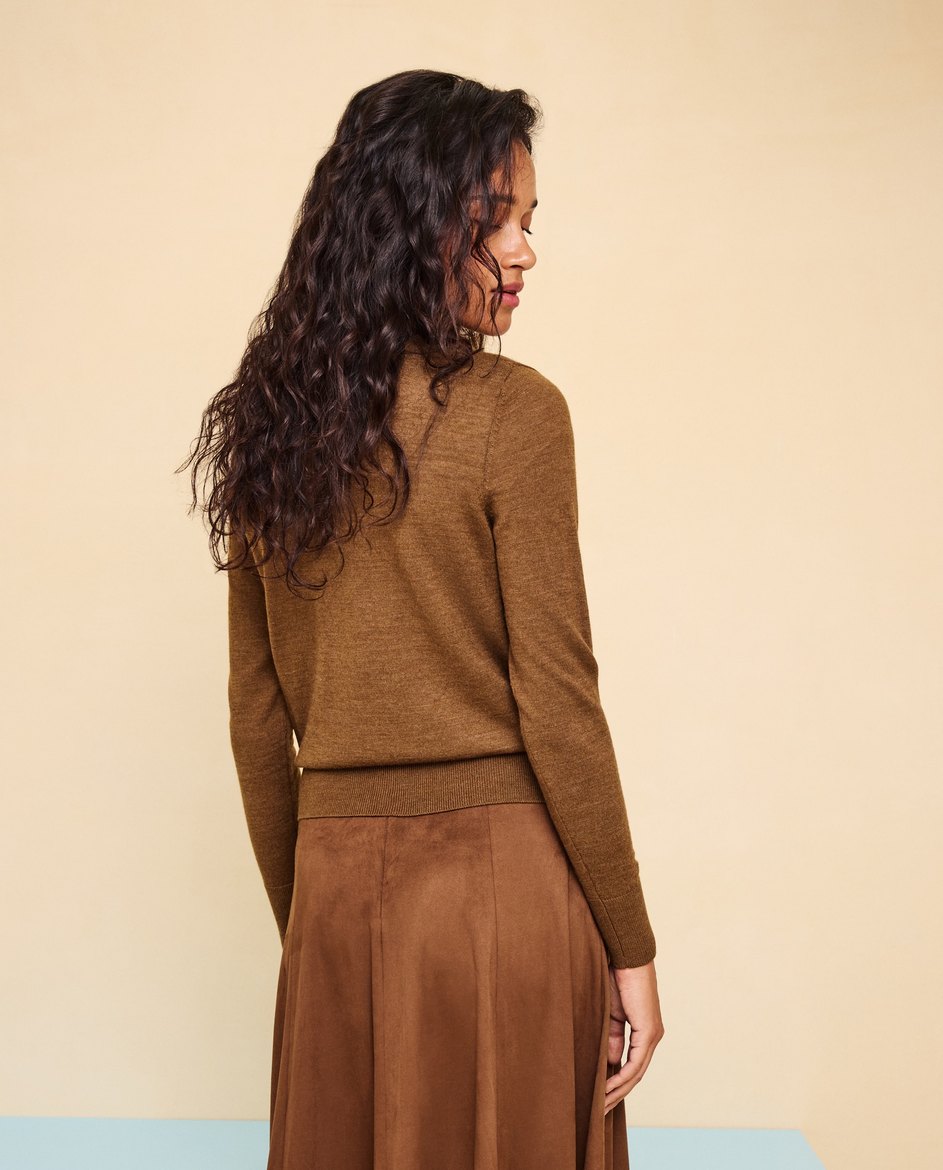 Jersey de mujer cuelllo polo con lana - Easy Wear - 560 Oliva 560 Oliva-3