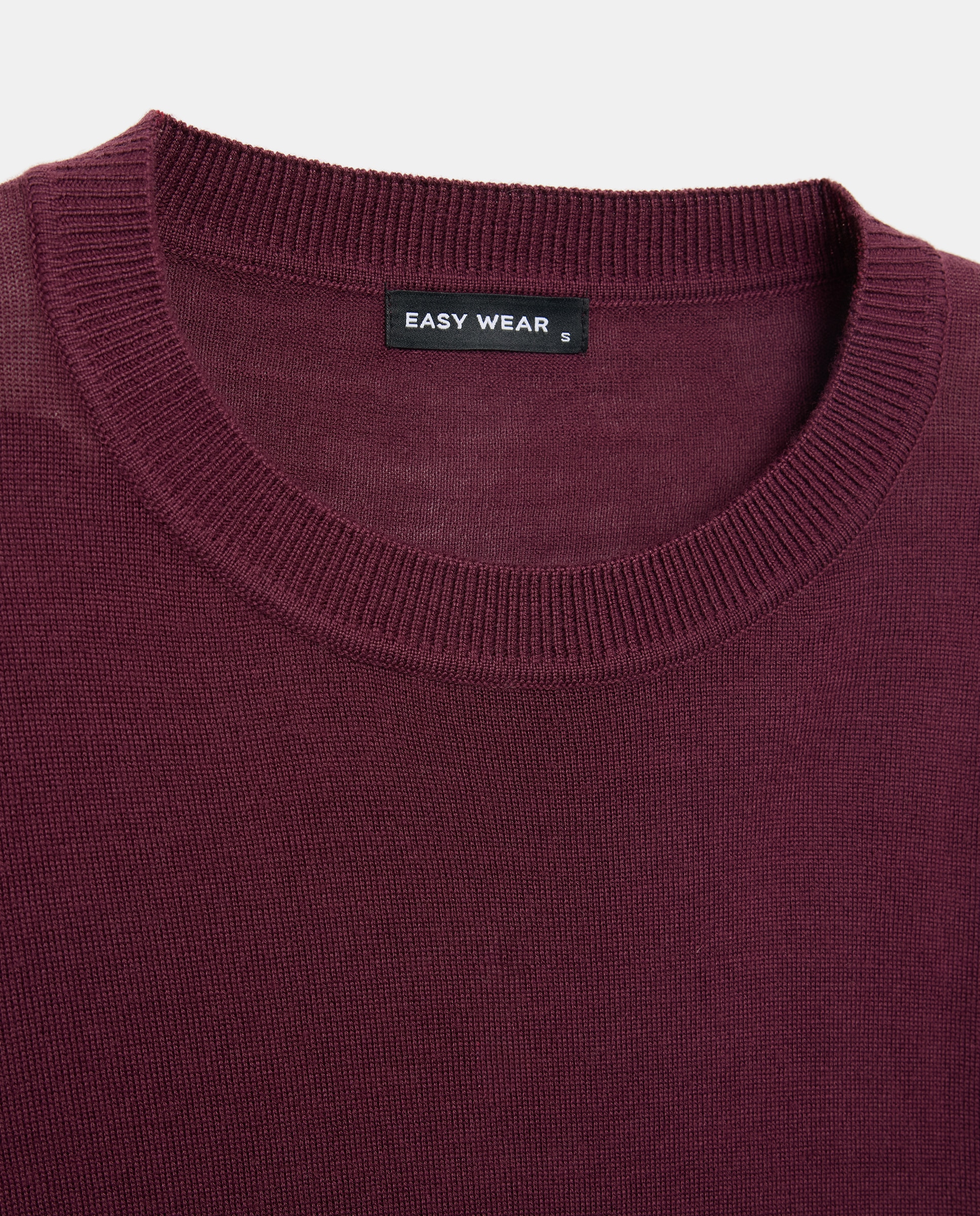 Jersey de mujer cuello caja con lana - Easy Wear - Burdeos Burdeos-5