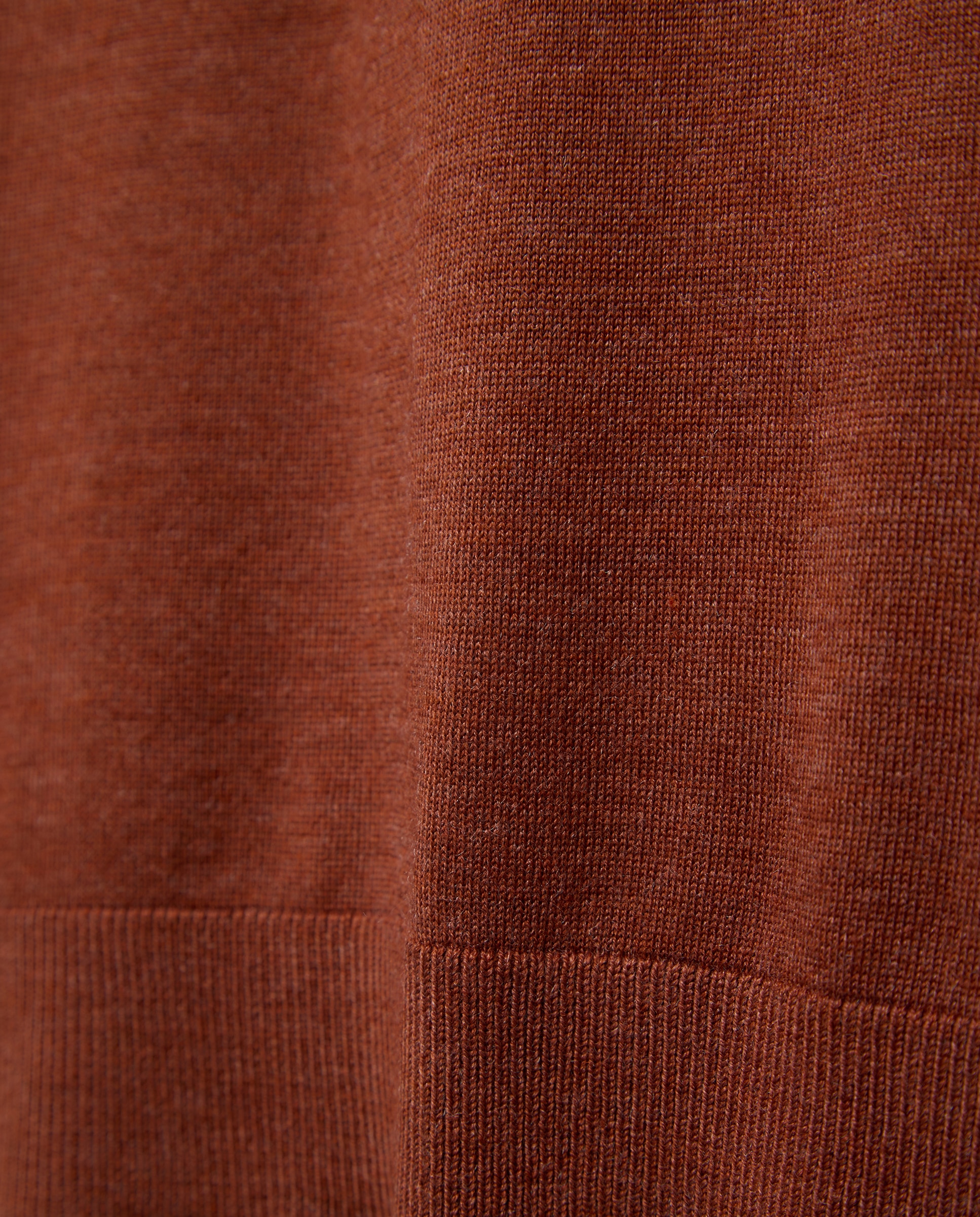 Camisola de Malha de Lã com Decote Redondo 770 Terracota-2