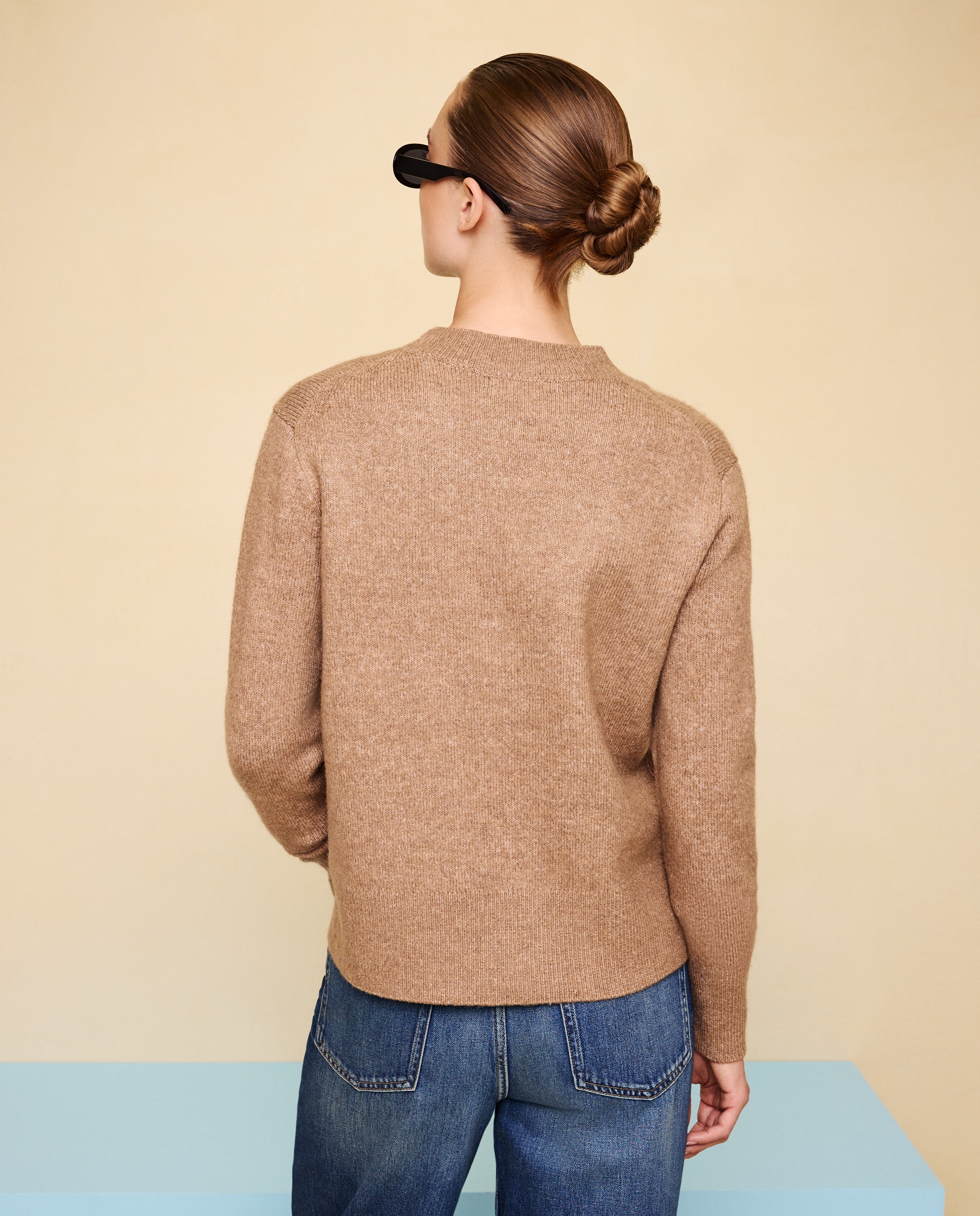 Jersey cuello pico soft de mujer - Easy Wear - 730 Camel 730 Camel-3