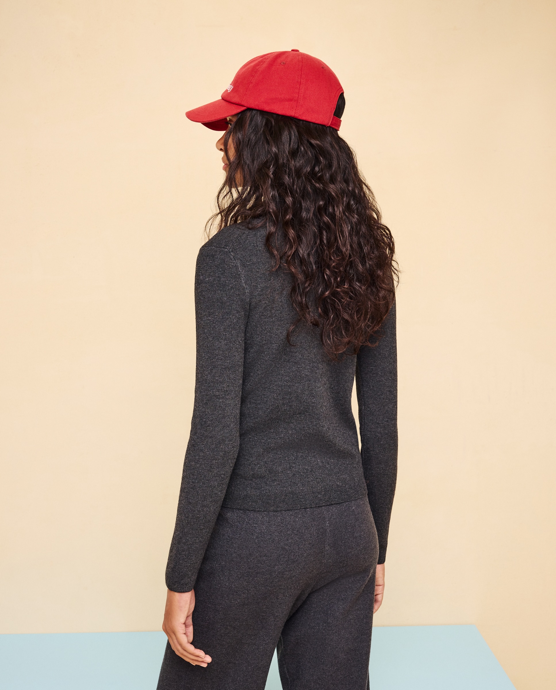 Jersey cuello polo abierto soft de mujer - Easy Wear - Plomo Plomo-3
