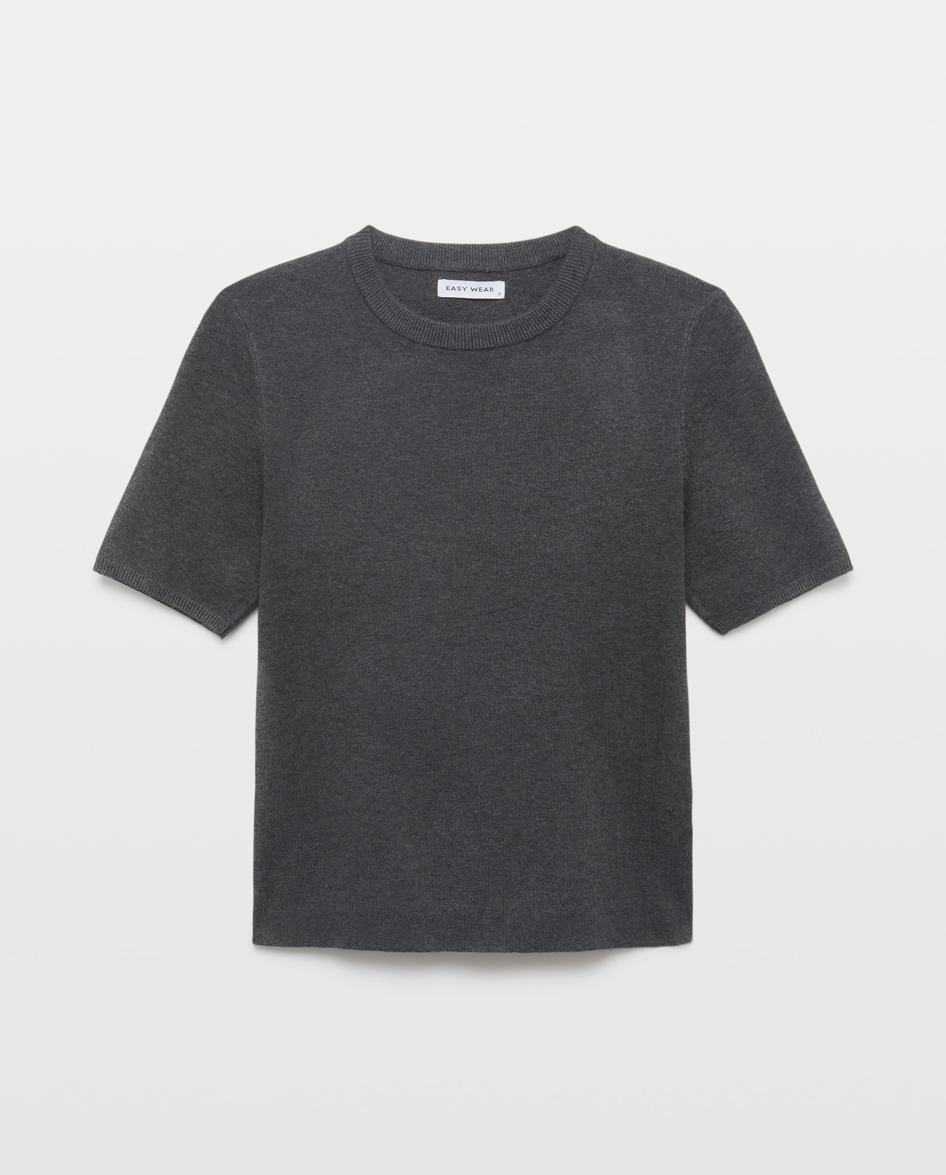 Jersey cuello redondo manga corta soft de mujer. - Easy Wear - Plomo Plomo-4