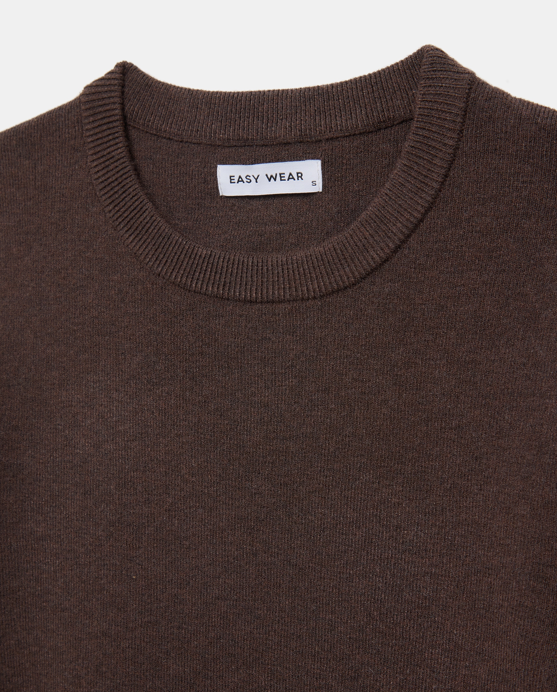 Jersey cuello redondo manga corta soft de mujer. - Easy Wear - Marrón Marrón-5